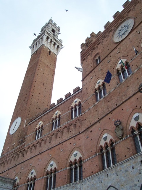 Torre del Mangia, the 335-foot campanile (or bell tower)