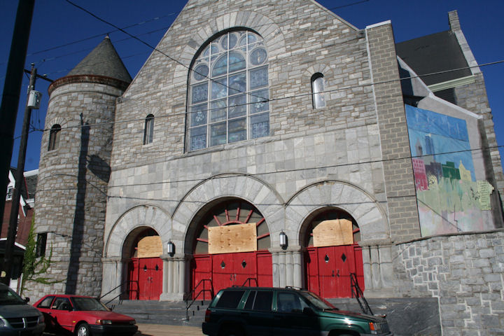 Central United Methodist Church after window theft | Bob Smiley, Frankford Gazette