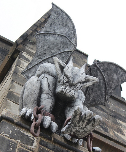 Gargoyles outside Eastern State Penitentiary can mean only one thing: Terror Behind the Walls | flickr user shinya, Creative Commons