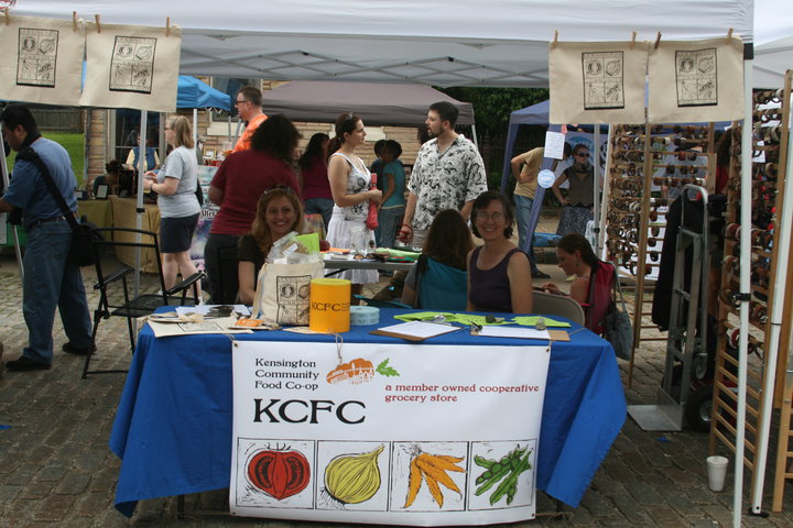 Kensington Community Food Co-op tables at a summer arts festival. | KCFC