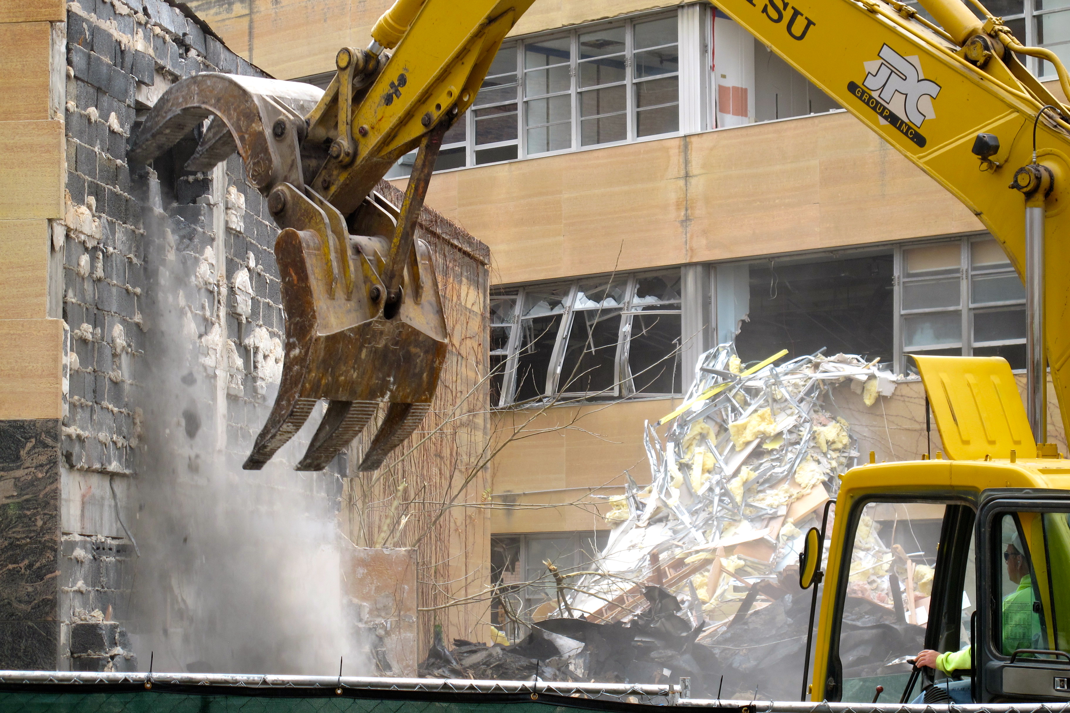 The Sidney Hillman Medical Center demolition started today.
