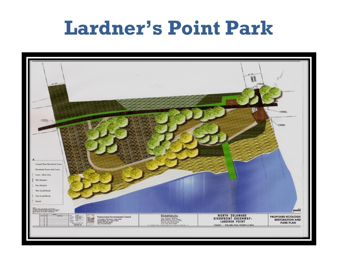 Plans for Lardner's Point Park | Delaware River City Corporation