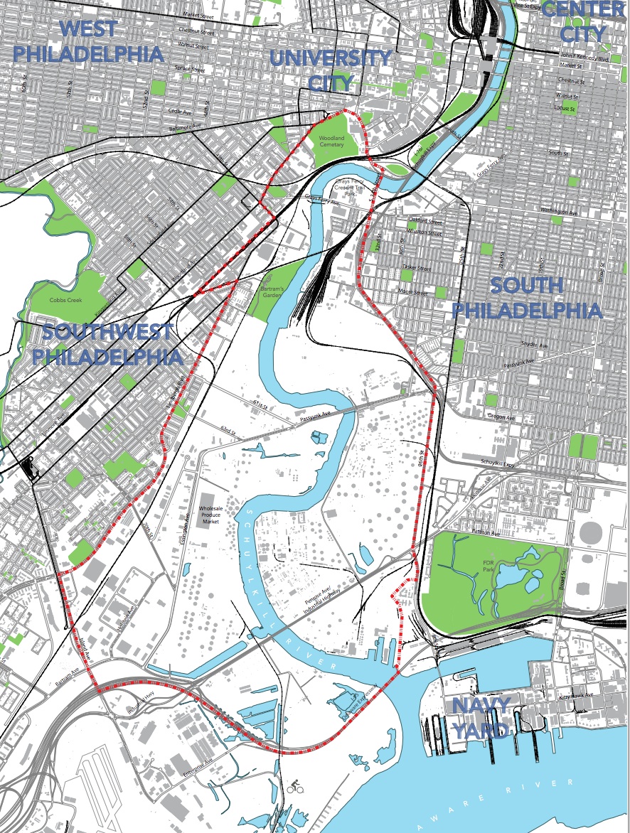 The Lower Schuylkill Master Plan study area has 68% of the city's vacant or underused industrial land. | PIDC