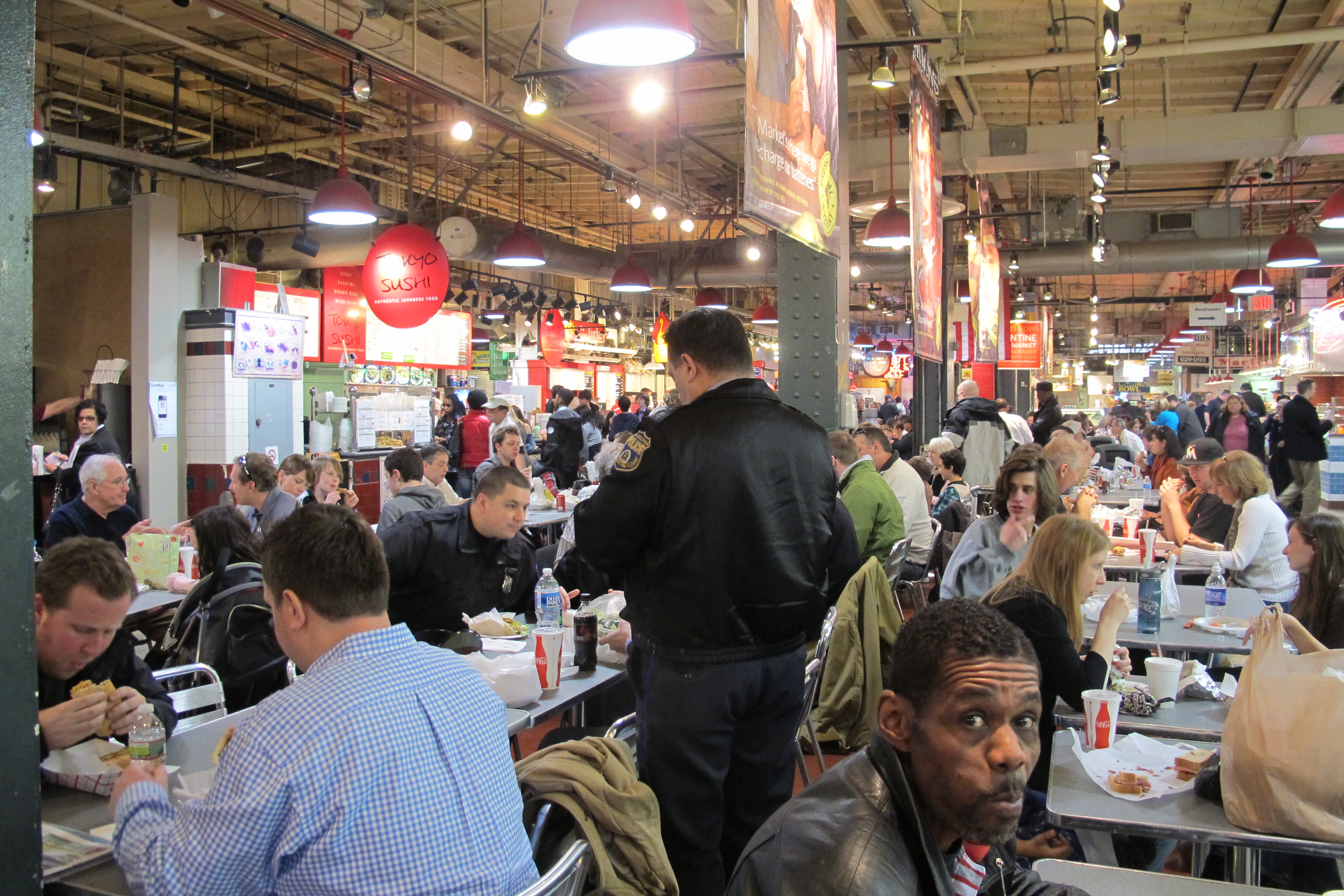 Lunchtime in Reading Terminal Market's Center Court.