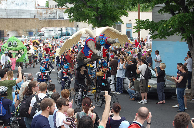 Learn the ins-and-outs of designing an entry for this year's Kensington Kinetic Sculpture Derby at Frank's Kitchens on Saturday | Bicycle Coalition, Creative Commons