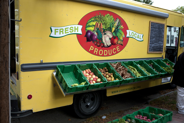 The Fresh Food Hub will carry fruits, vegetables, dairy, and pantry goods. | courtesy of Ryan Kuck