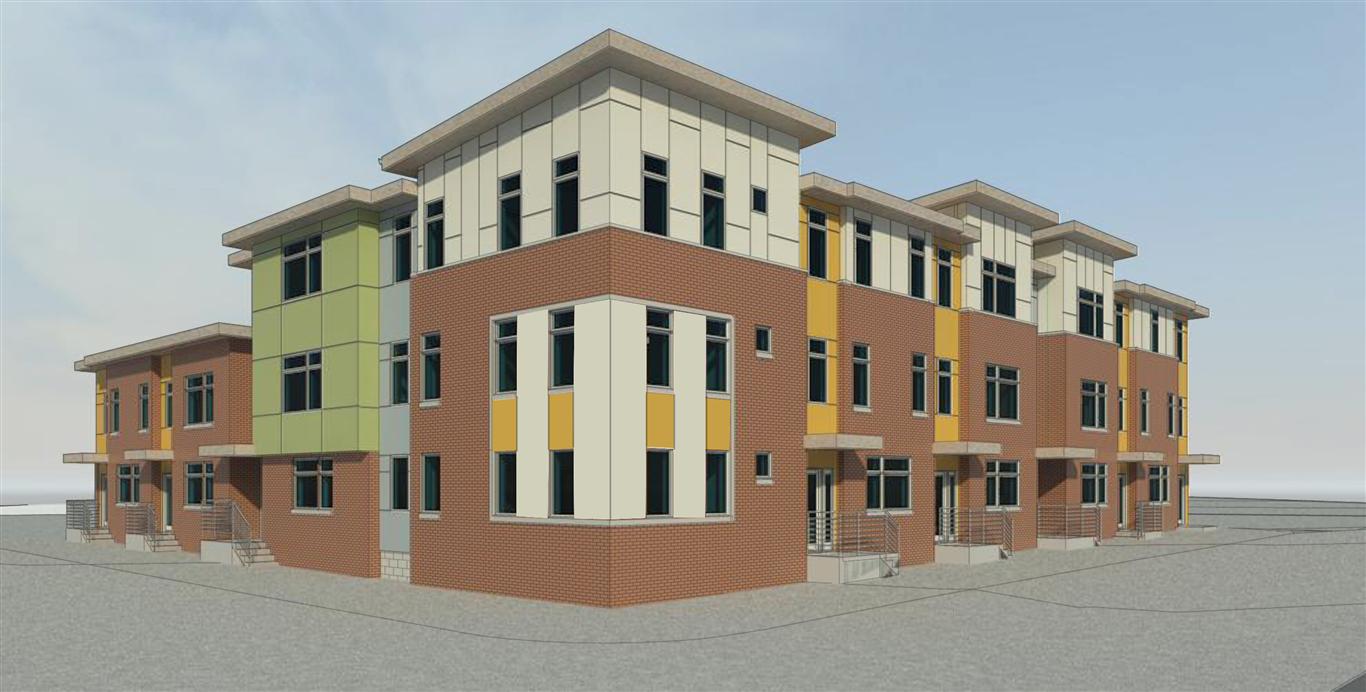 Rendering of the co-op housing planned for the St. Boniface site. | Norris Square Civic Association
