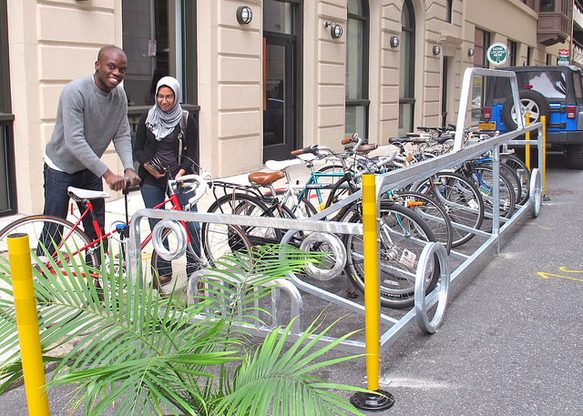 Have you seen this car shaped bike rack on Sydenham at Walnut? Want in-street bike parking near you?