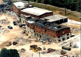 Simpson Paper Mill, Miquon, PA, after partial demolition in 1998.