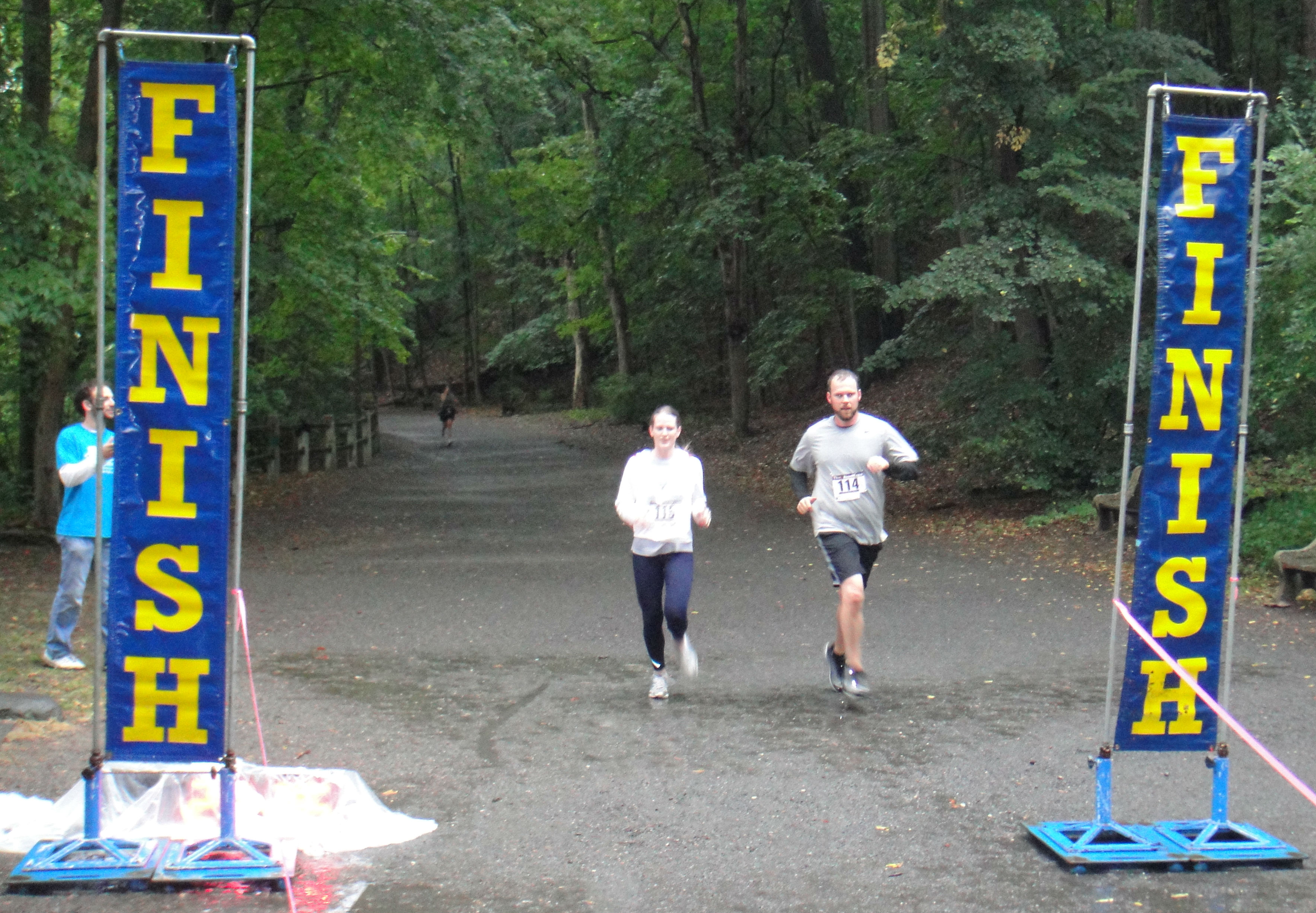 2010 Run to Rebuild participants crossed the finish line despite the rainy weather - Photo credit: Rebuilding Together Philadelphia