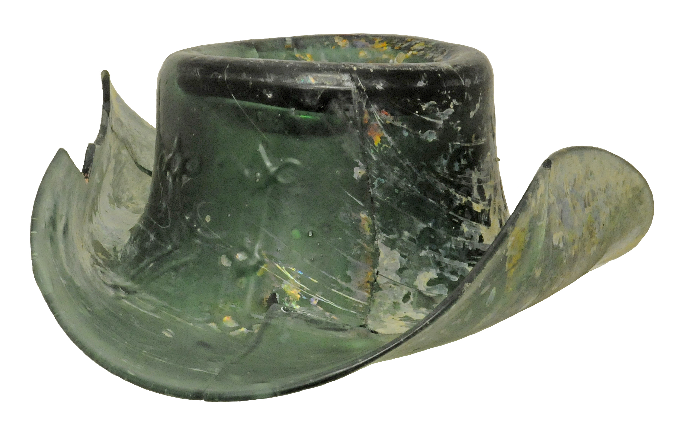 1850s glass hat made by a river wards glassmaker
