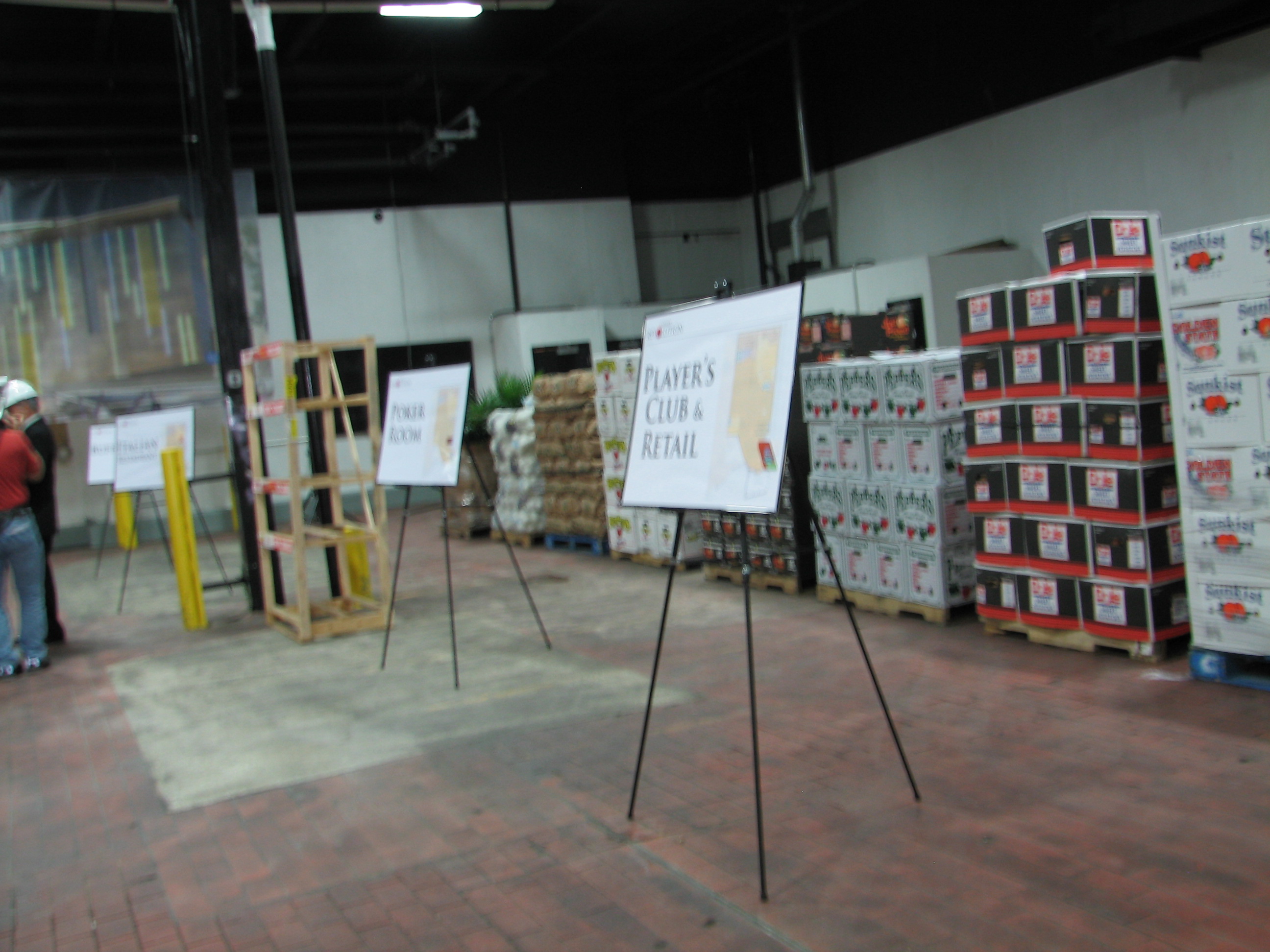 Boxes of fruit in the warehouse PHL Local Gaming wants to turn into a casino