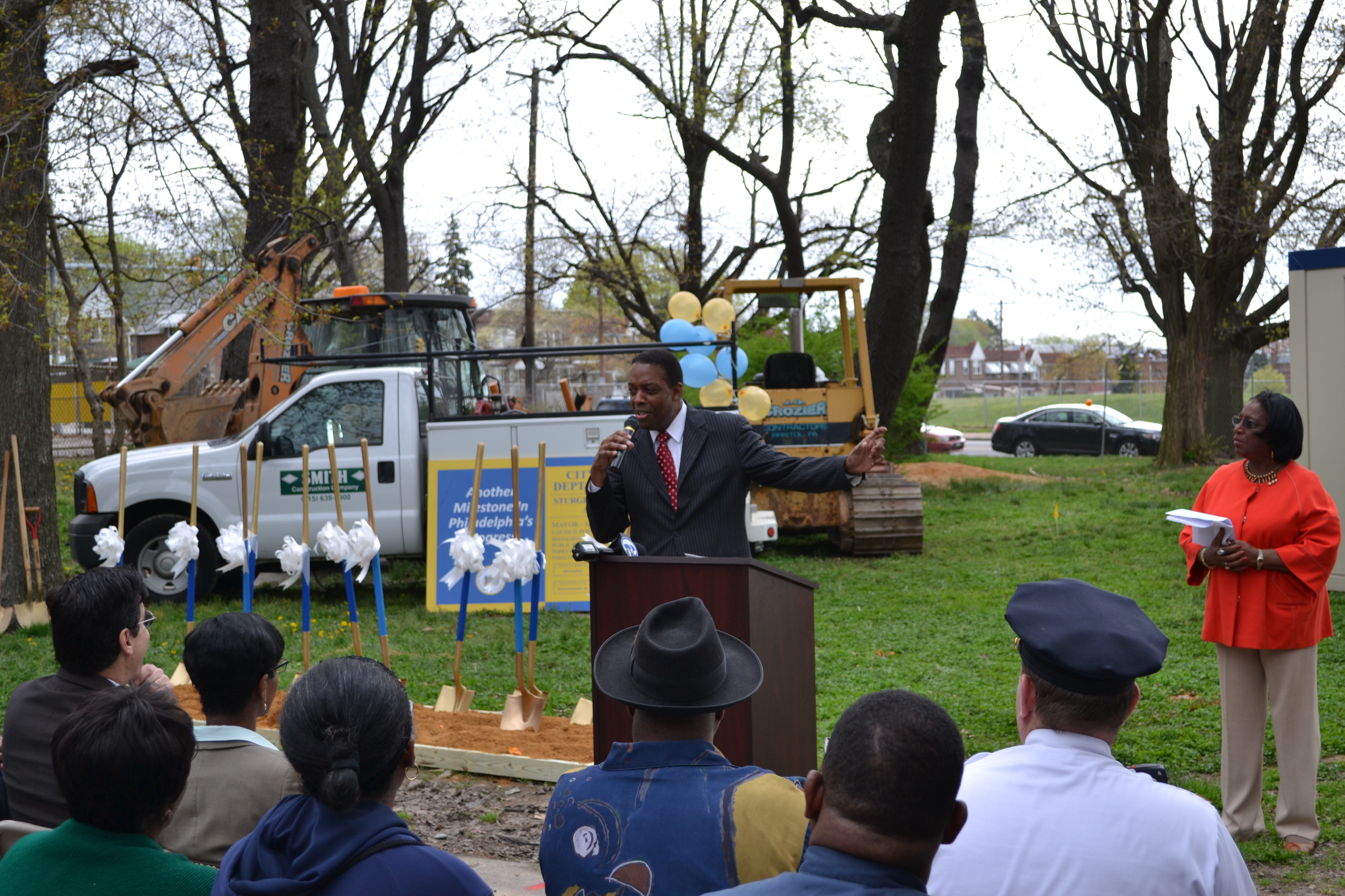 City Council President Darrell Clarke was one of many who praised Councilwoman Tasco for her commitment to the park and neighborhood