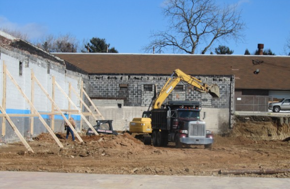 Construction has begun on the new Planet Fitness gym in Roxborough. (Megan Pinto)