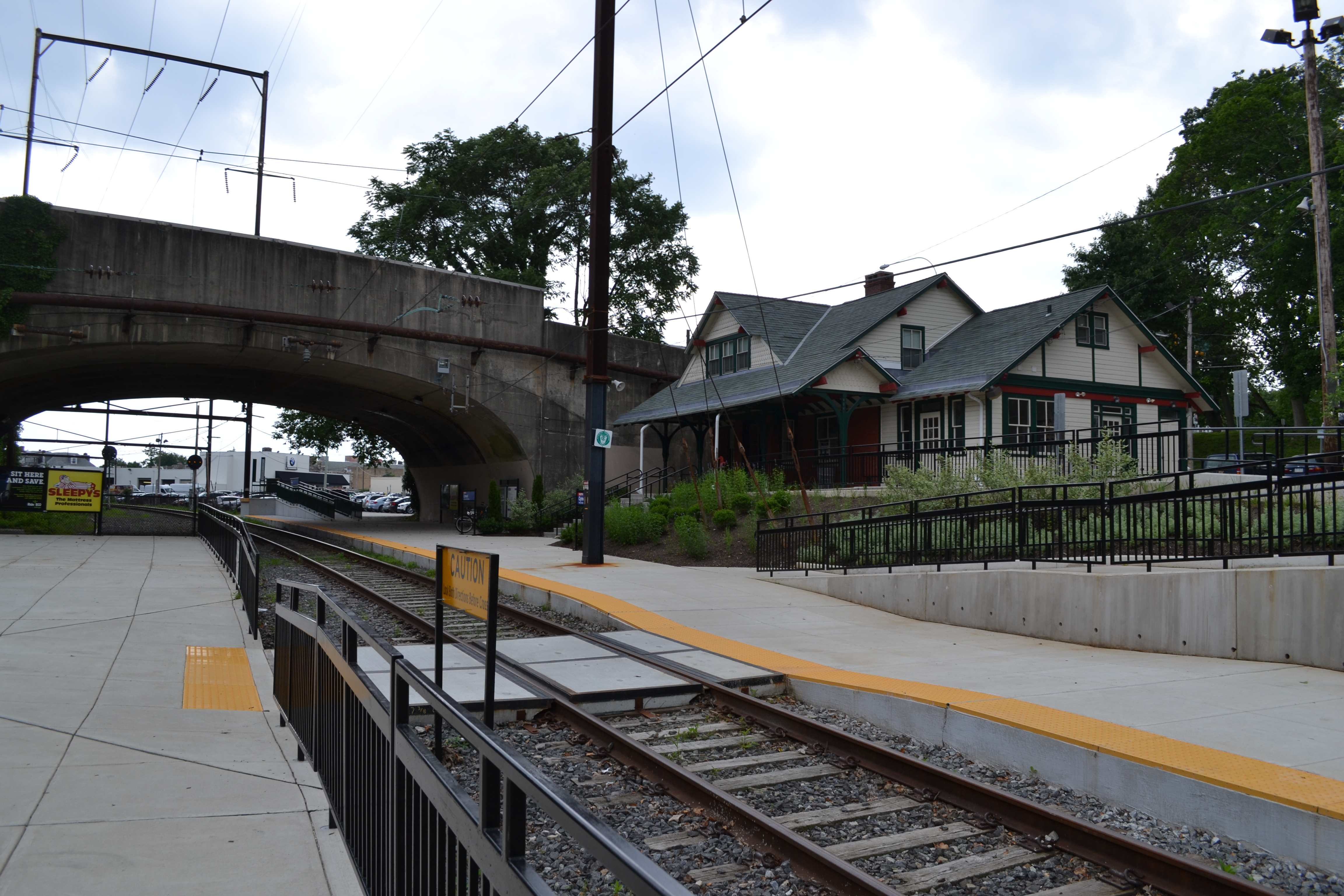 Cynwyd Station serves as both a trailhead and waiting area for SEPTA passengers