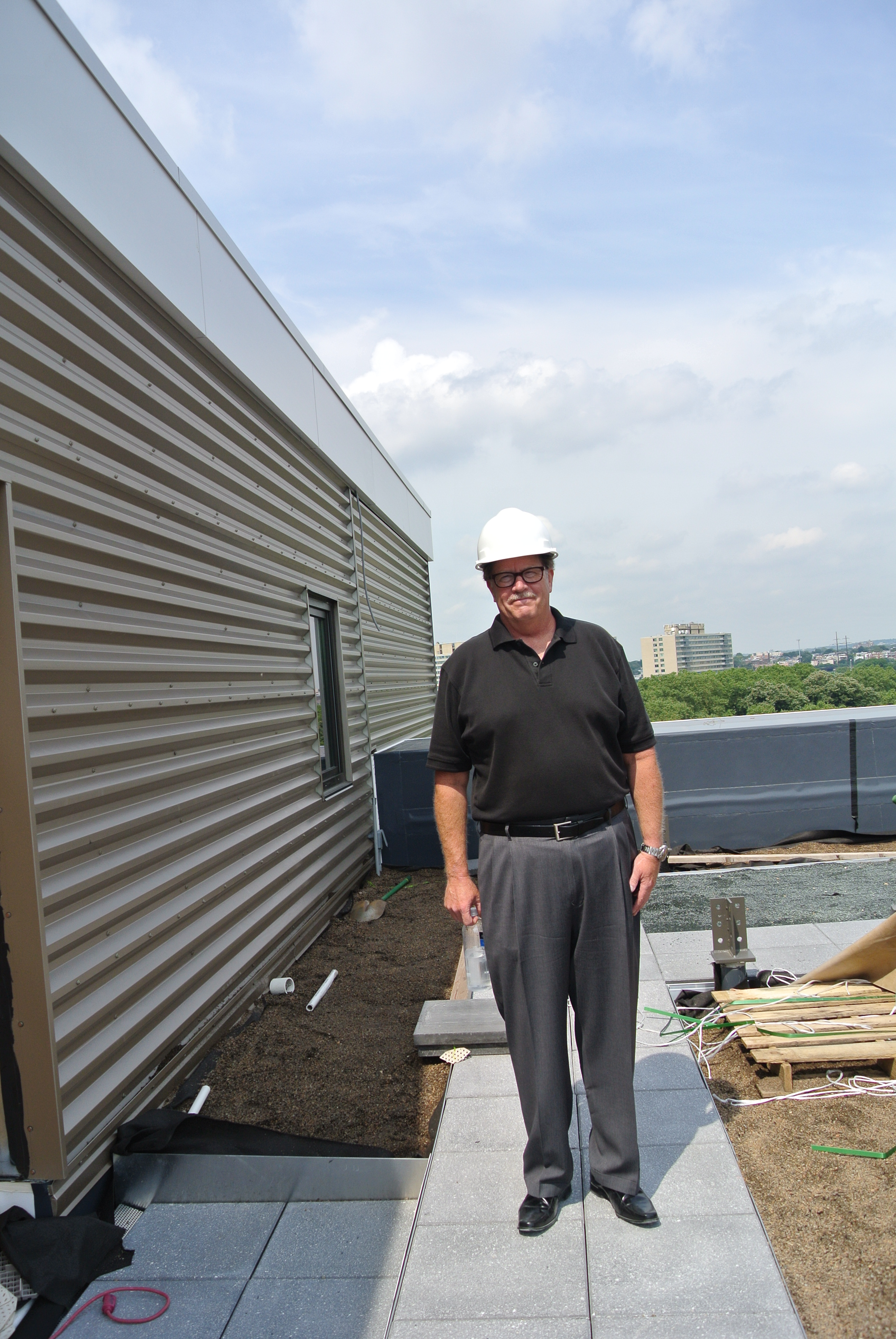 Dave Schultz on Granary rooftop