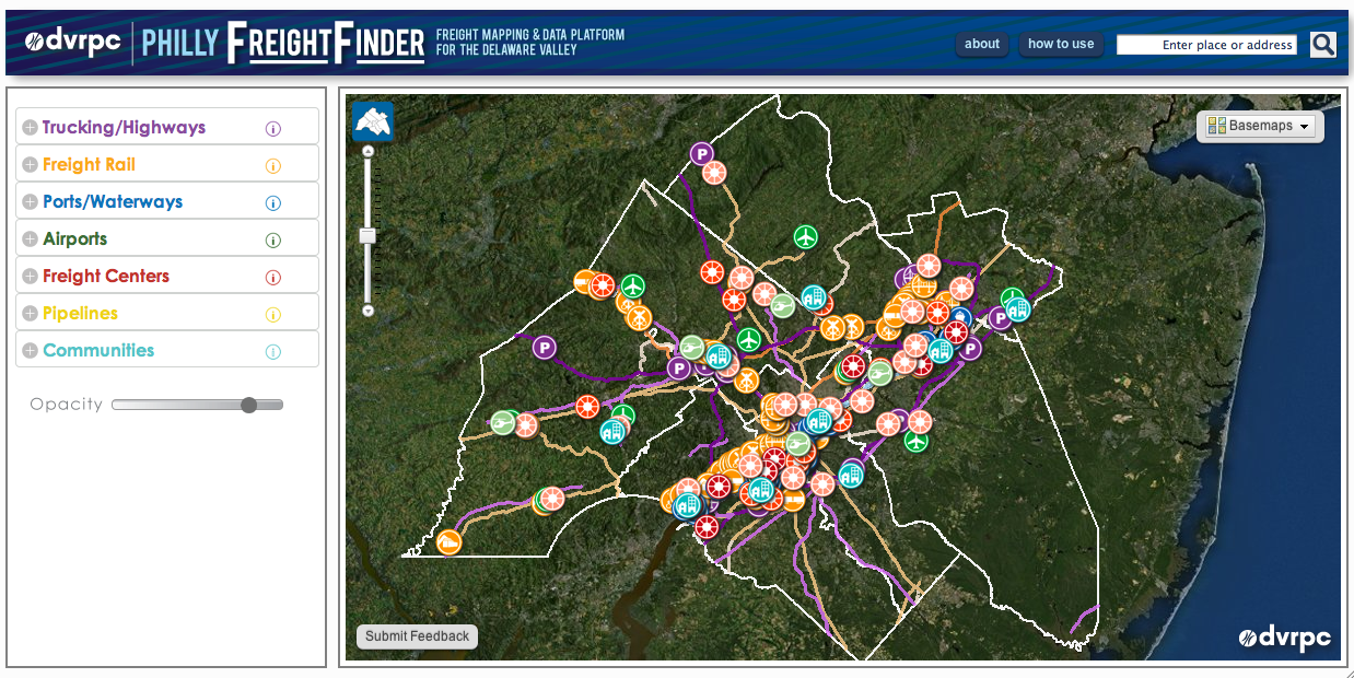 PhillyFreightFinder maps freight data DVRPC has been collecting for years and shares data with wider audience