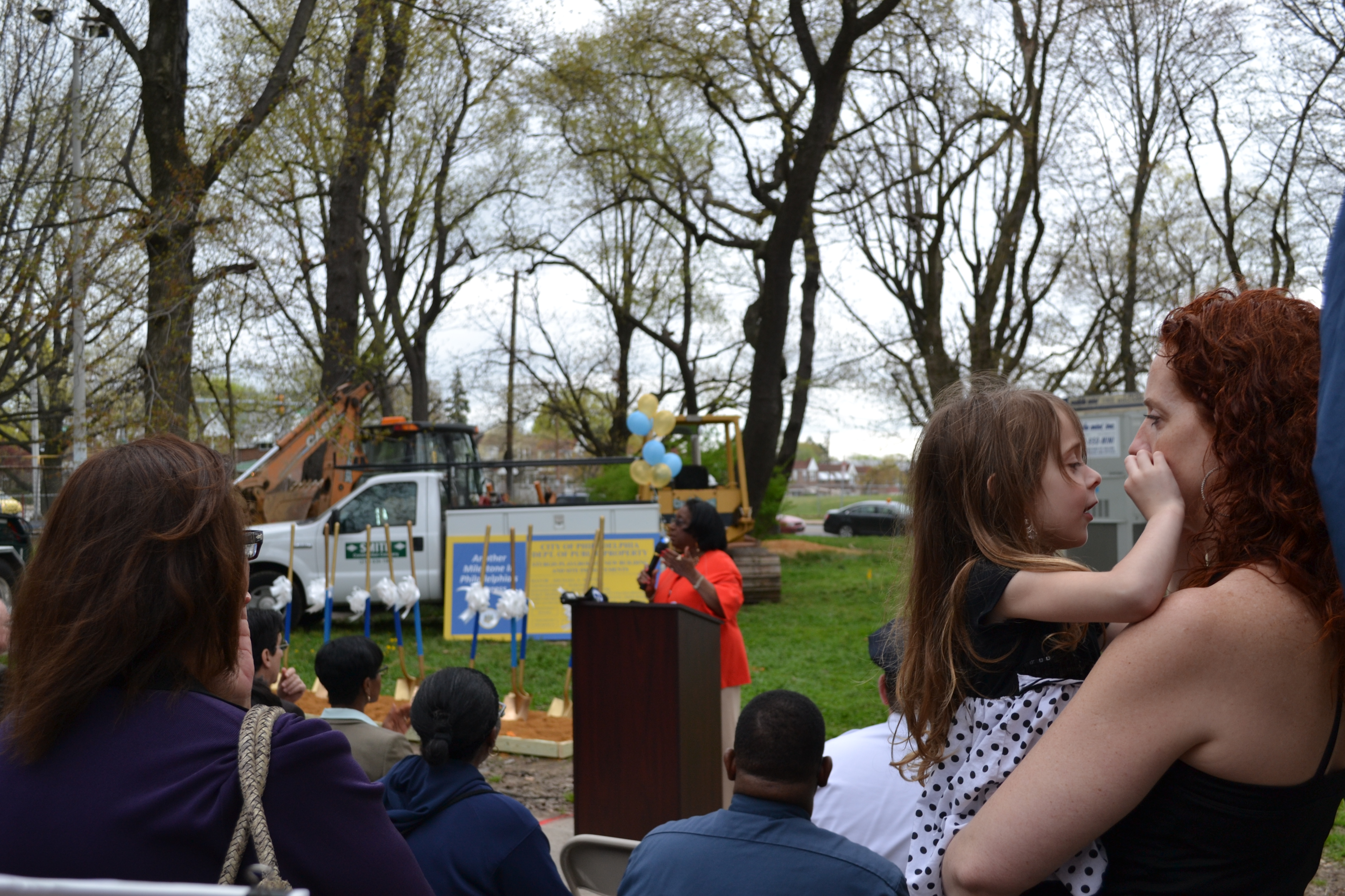 Families and community members attended the Sturgis Playground ground breaking ceremony