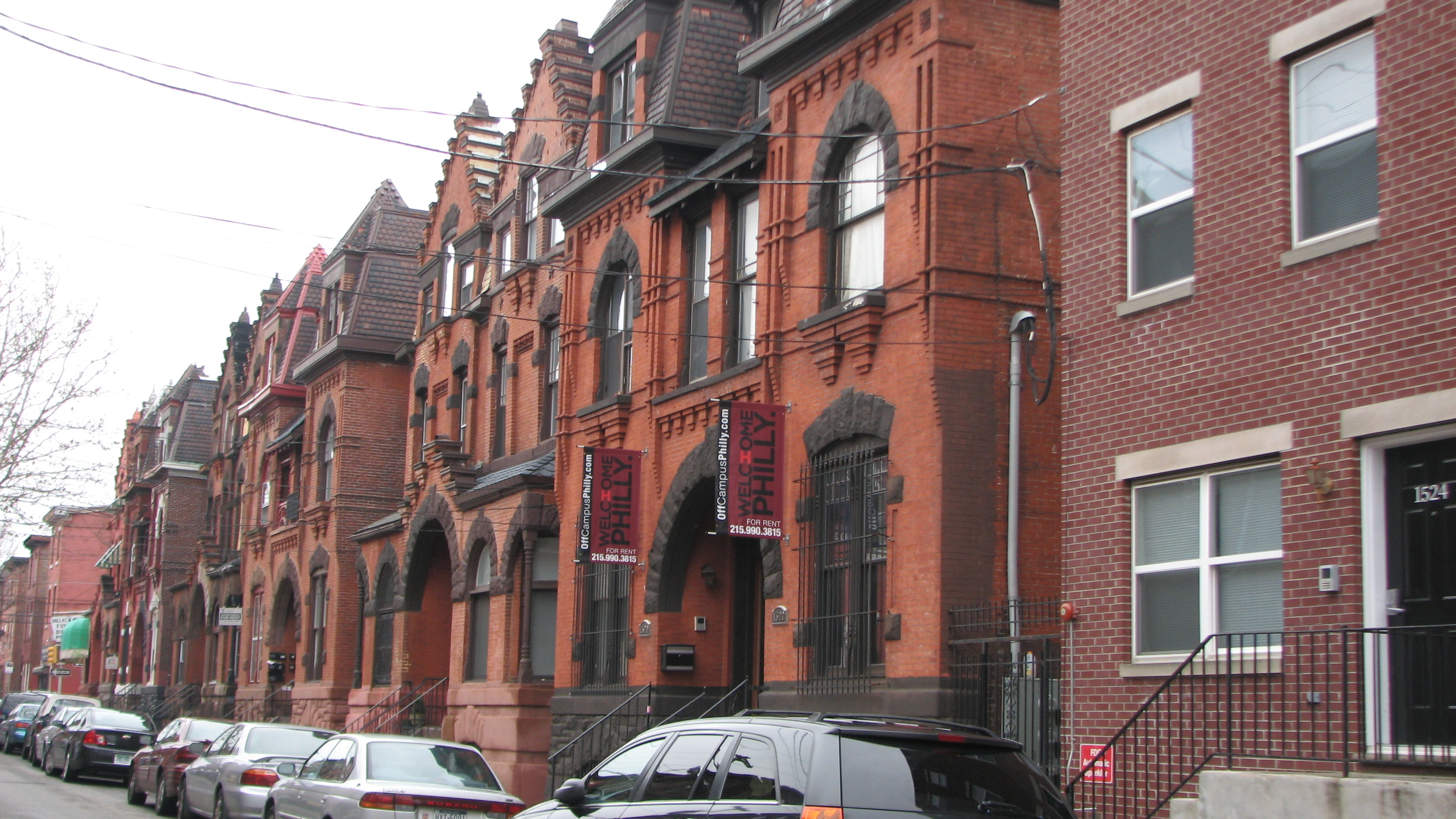 The twin houses at 1500 to 1522 North 17th Street were designed in 1886 by Willis Hale. 