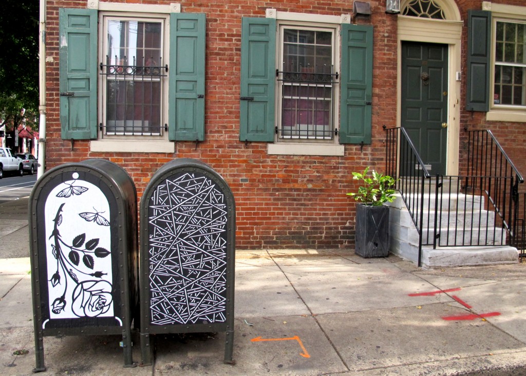 Joe Boruchow post box art: 'Bell Jar' and 'A Closed System'.