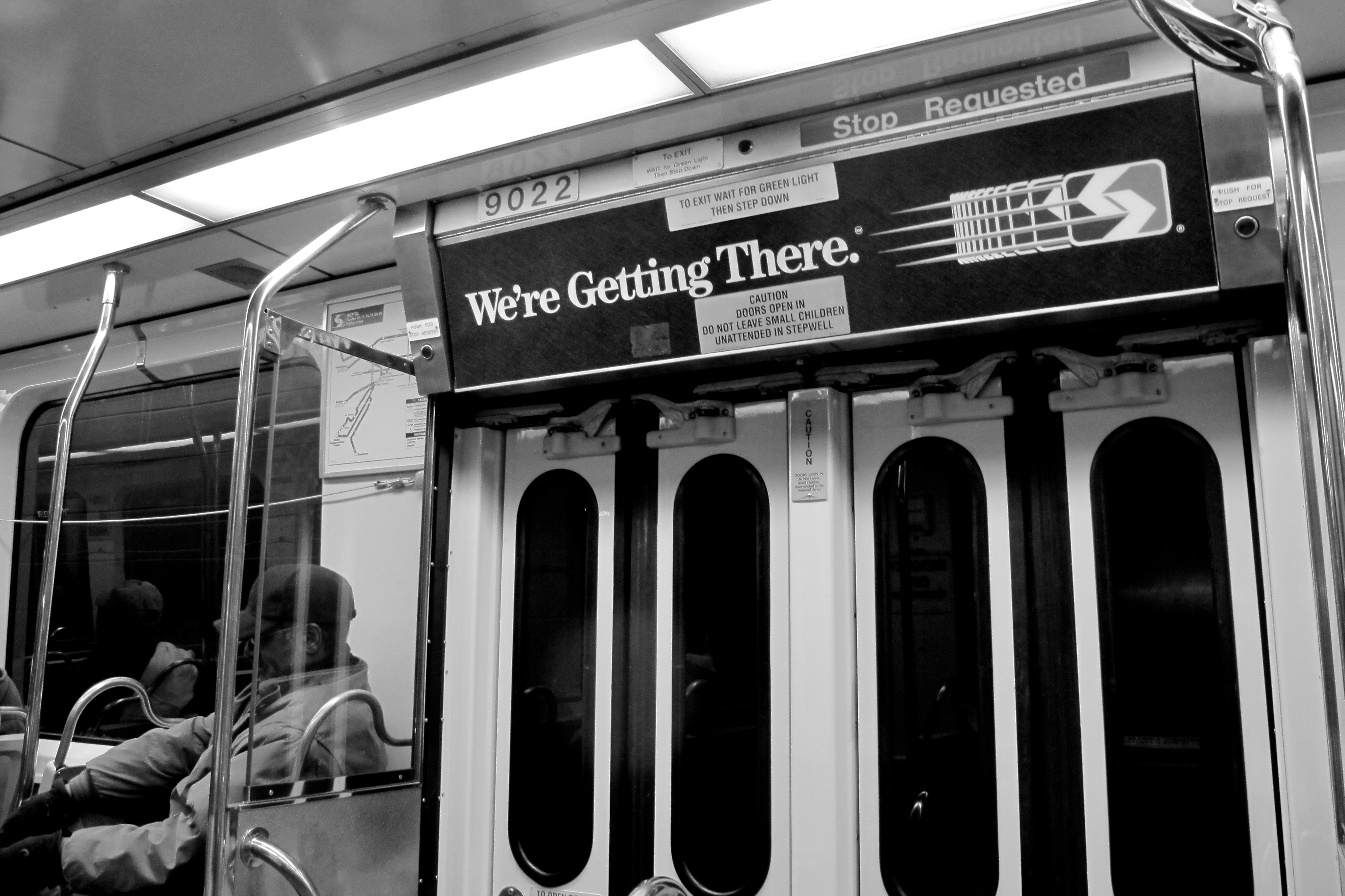 Even thought you'll still see a sign every now and again, SEPTA's slogan isn't 'We're Getting There' anymore.