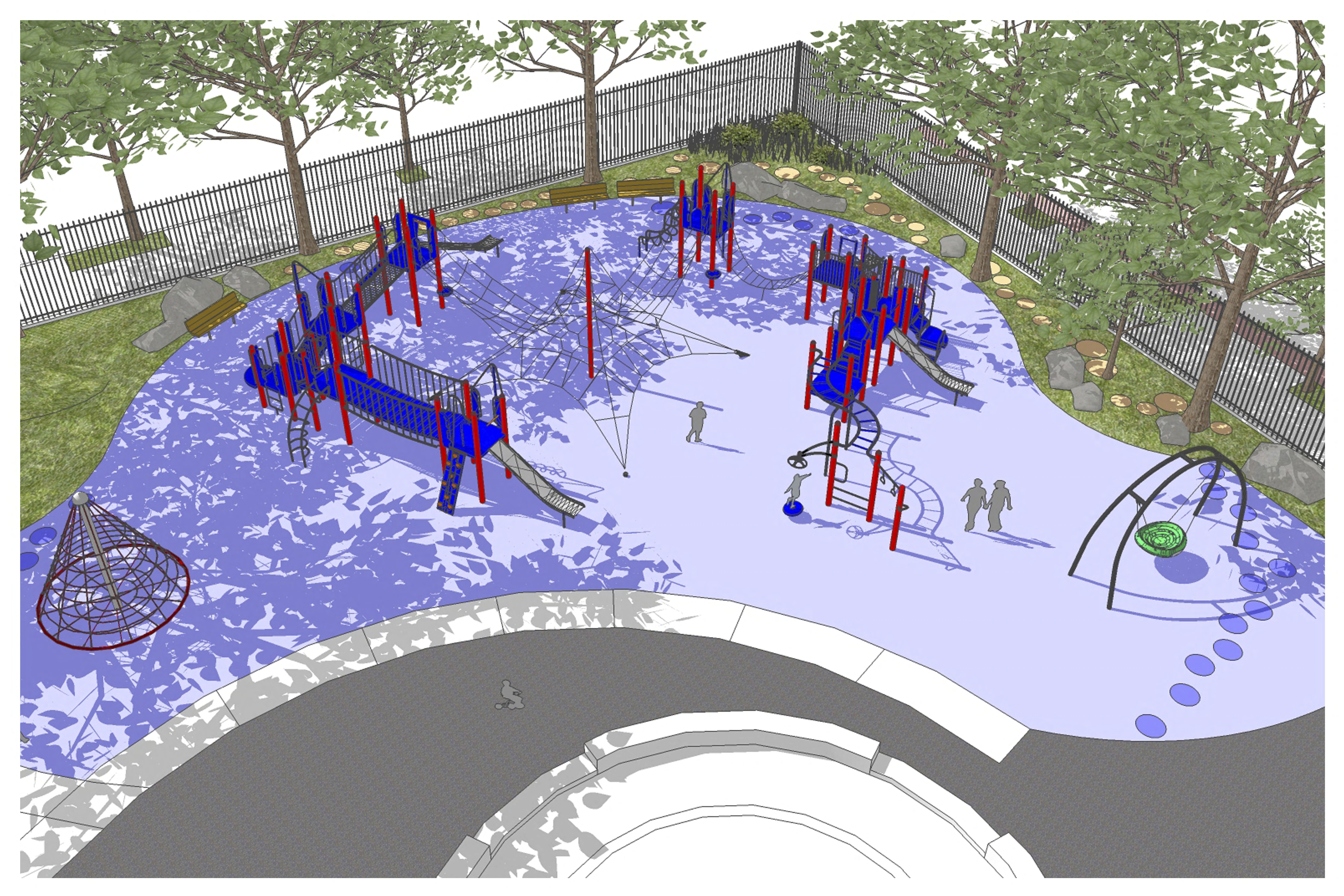 Seger Park's new big kid play area. | Friends of Seger Park Playground