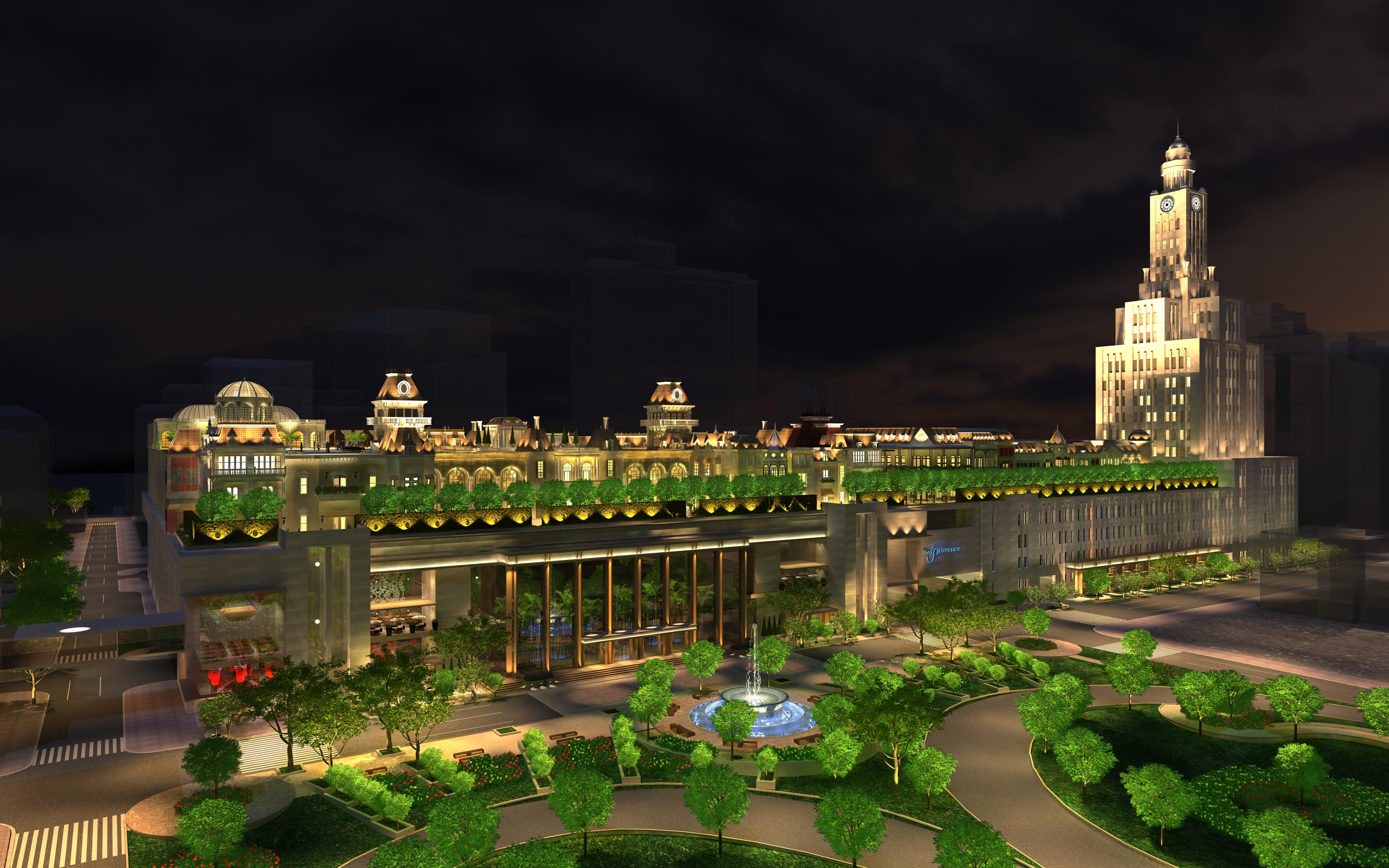 Rendering of The Provence by night | courtesy of Tower Investments