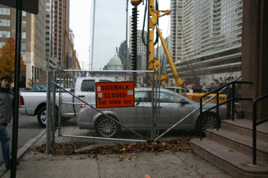 Grace Wang received third place for her photo of construction obstruction on Arch Street between 19th and 20th streets. | Photo courtesy of the Clean Air Council.