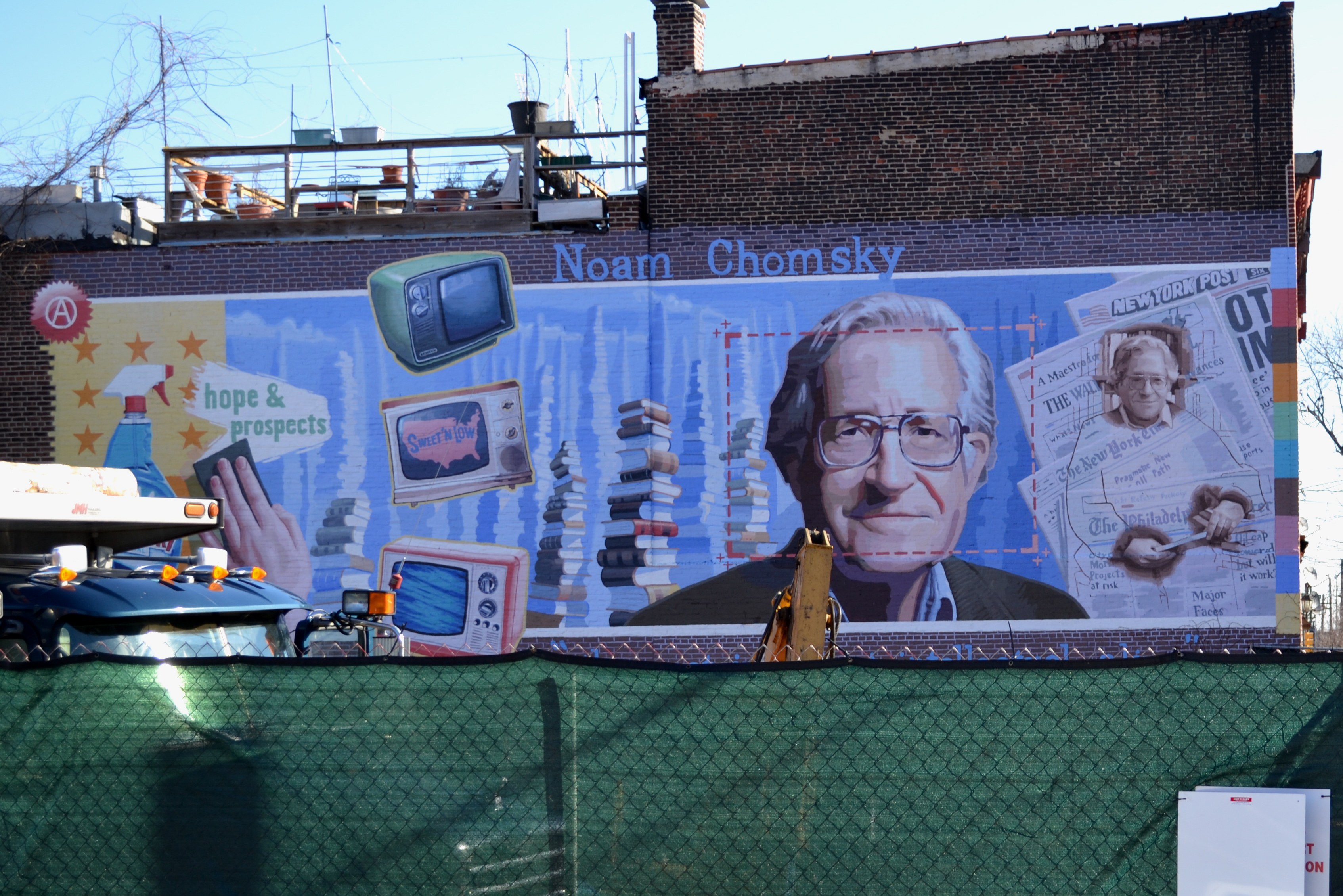 Noam Chomsky Mural, 19th Street & Fairmount Ave