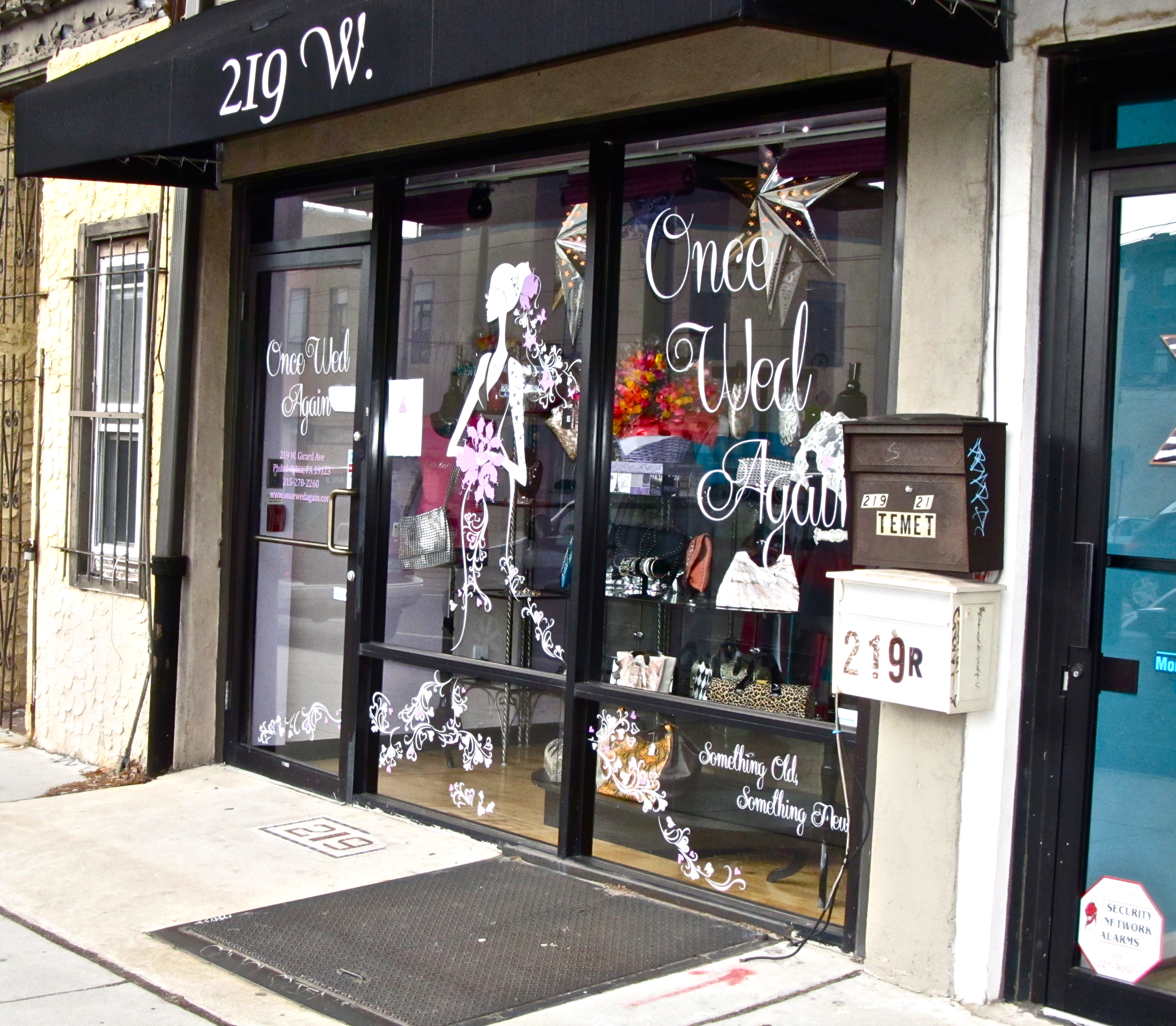 Once Wed Again, Jennifer Waszak’s boutique, is located right next to Kiddie Kouture on Girard Avenue.