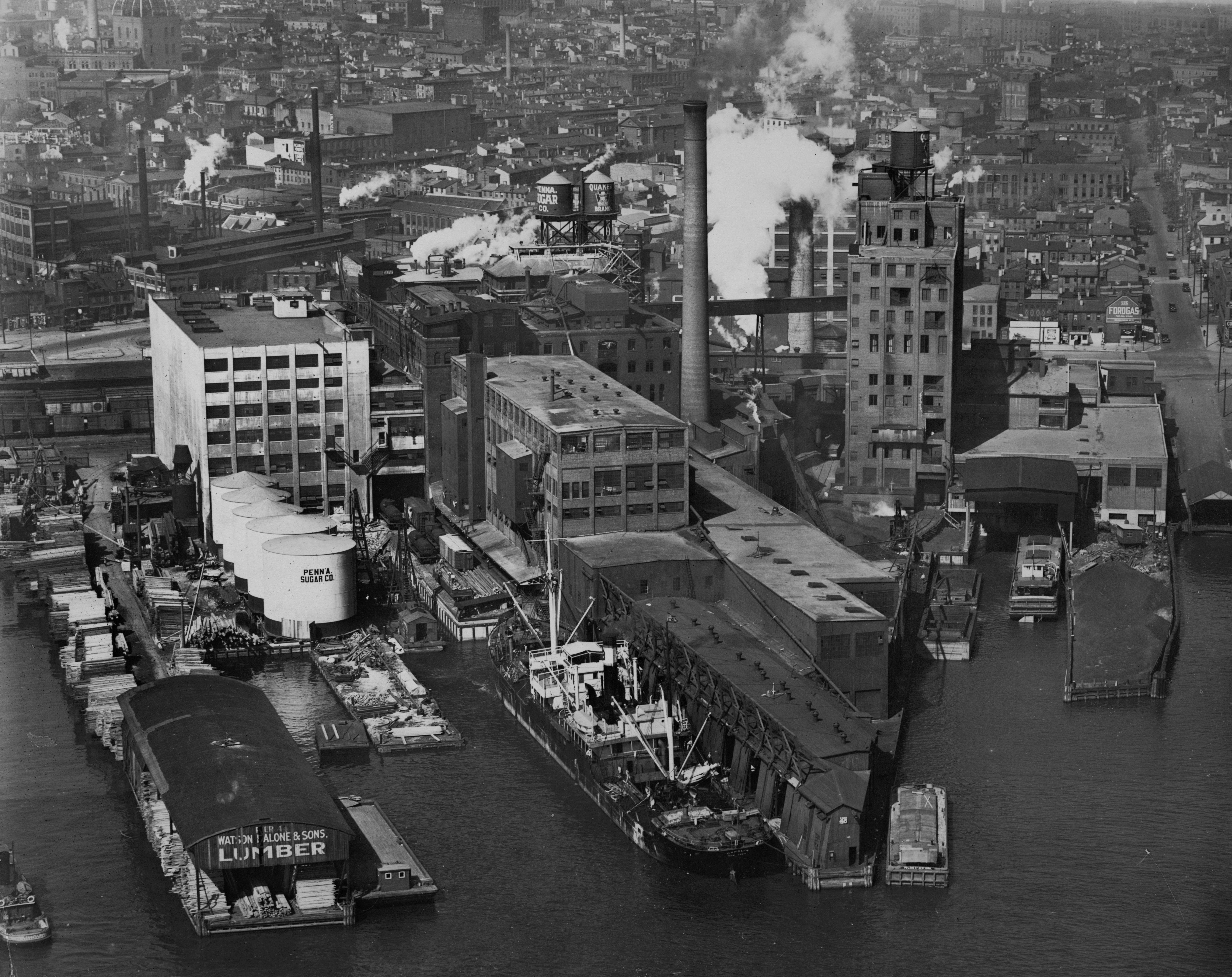 Pennsylvania Sugar Co., 1926 (Image no. 6644) | Aero Service Corp. | Aeriel Viewpoint, Spring, TX Pennsylvania Sugar Co., 1926 (Image no. 6644) | Aero Service Corp. | Aeriel Viewpoint, Spring, TX