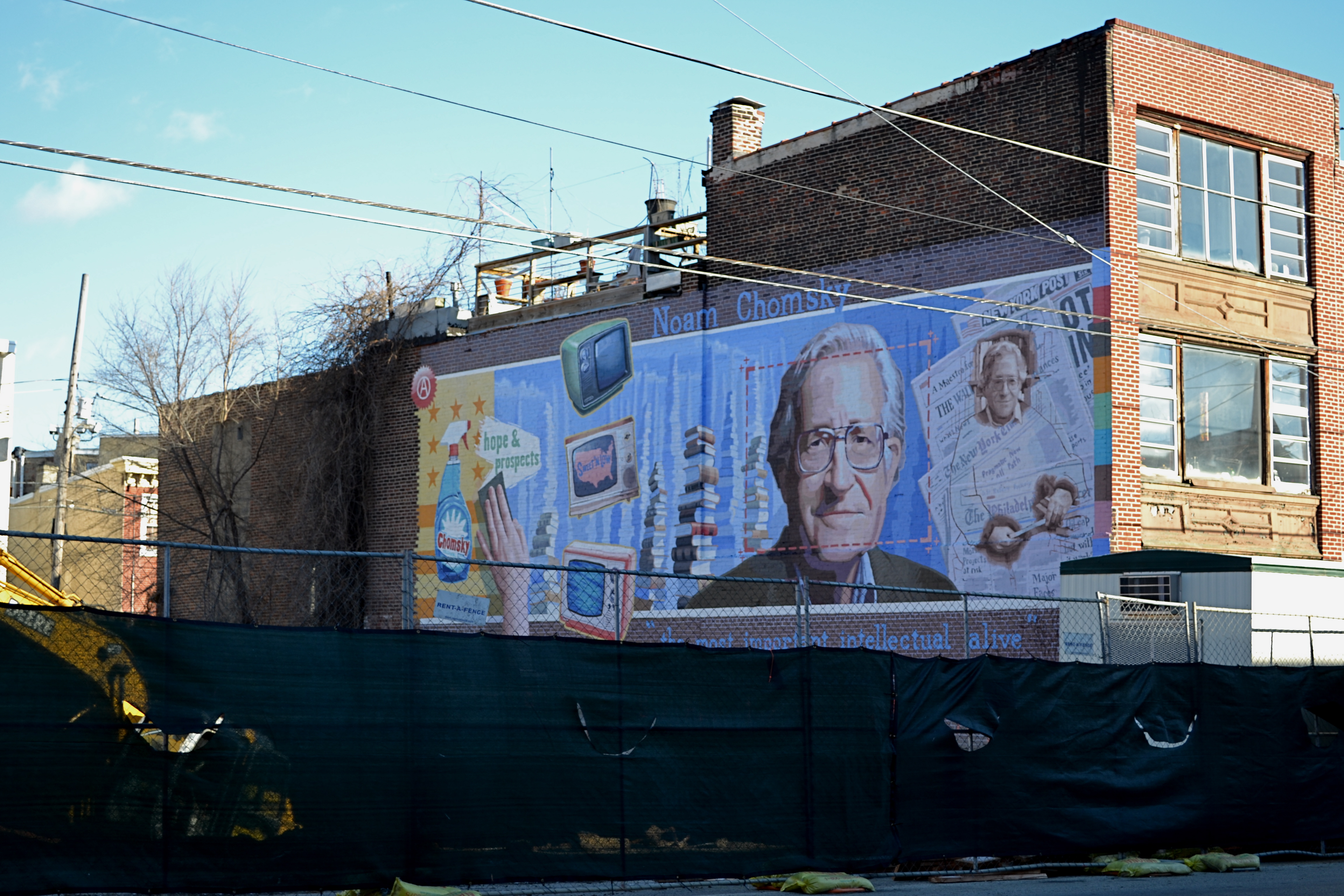 Noam Chomsky Mural, 19th Street & Fairmount Ave