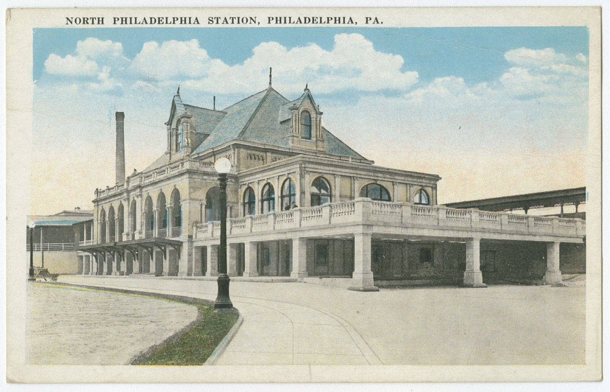 Postcard of the former North Philadelphia Station. | The Library Company of Philadelphia