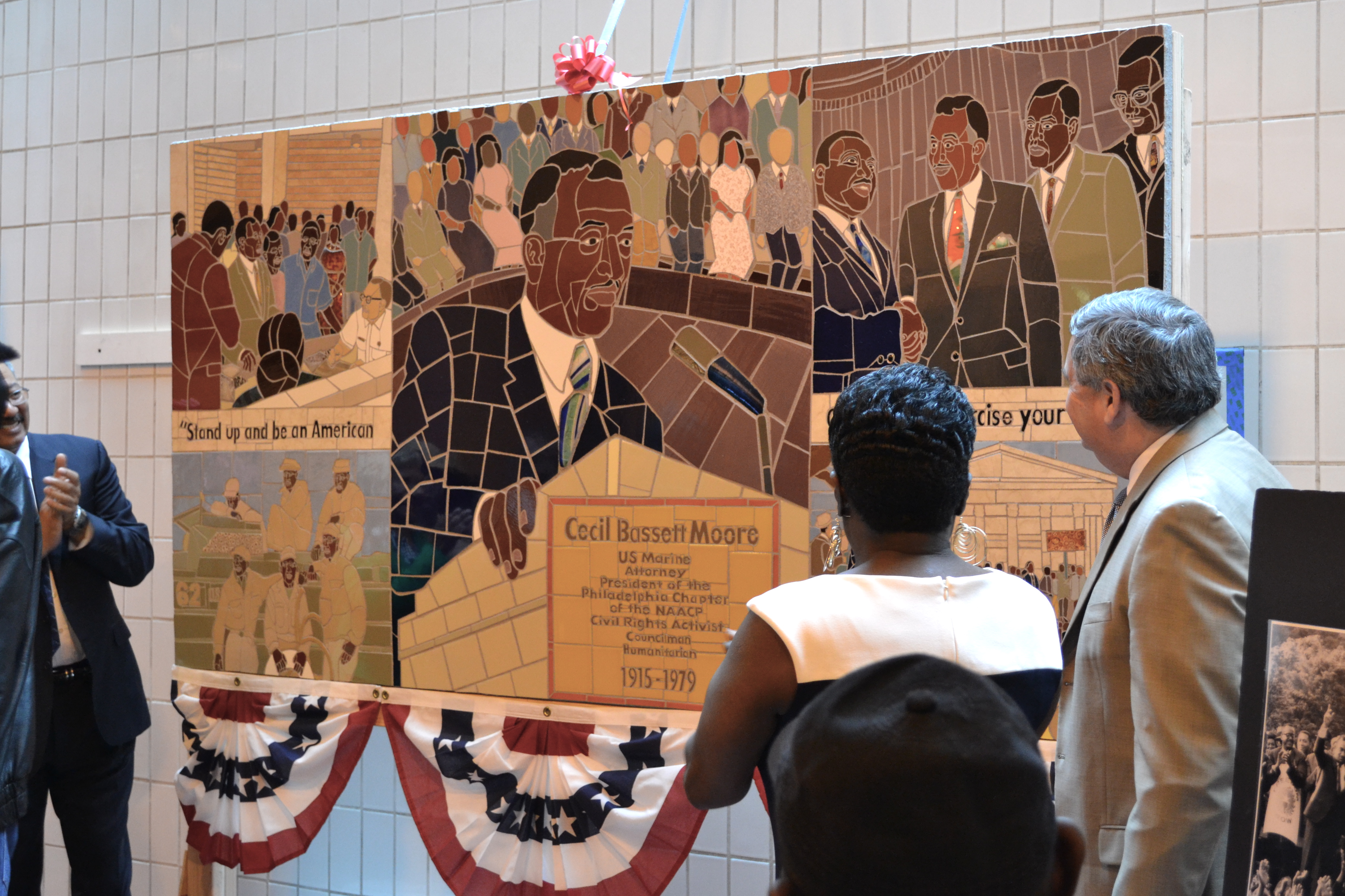 SEPTA unveiled a mosaic honoring Cecil B. Moore and his accomplishments