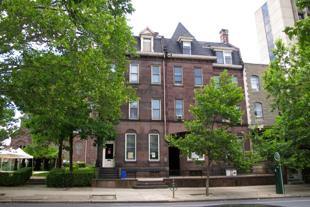 The Episcopal Cathedral appealed to the Historical Commission to demolish these Chestnut Street brownstones, and the commission agreed that their demolition was in the necessary public interest. 