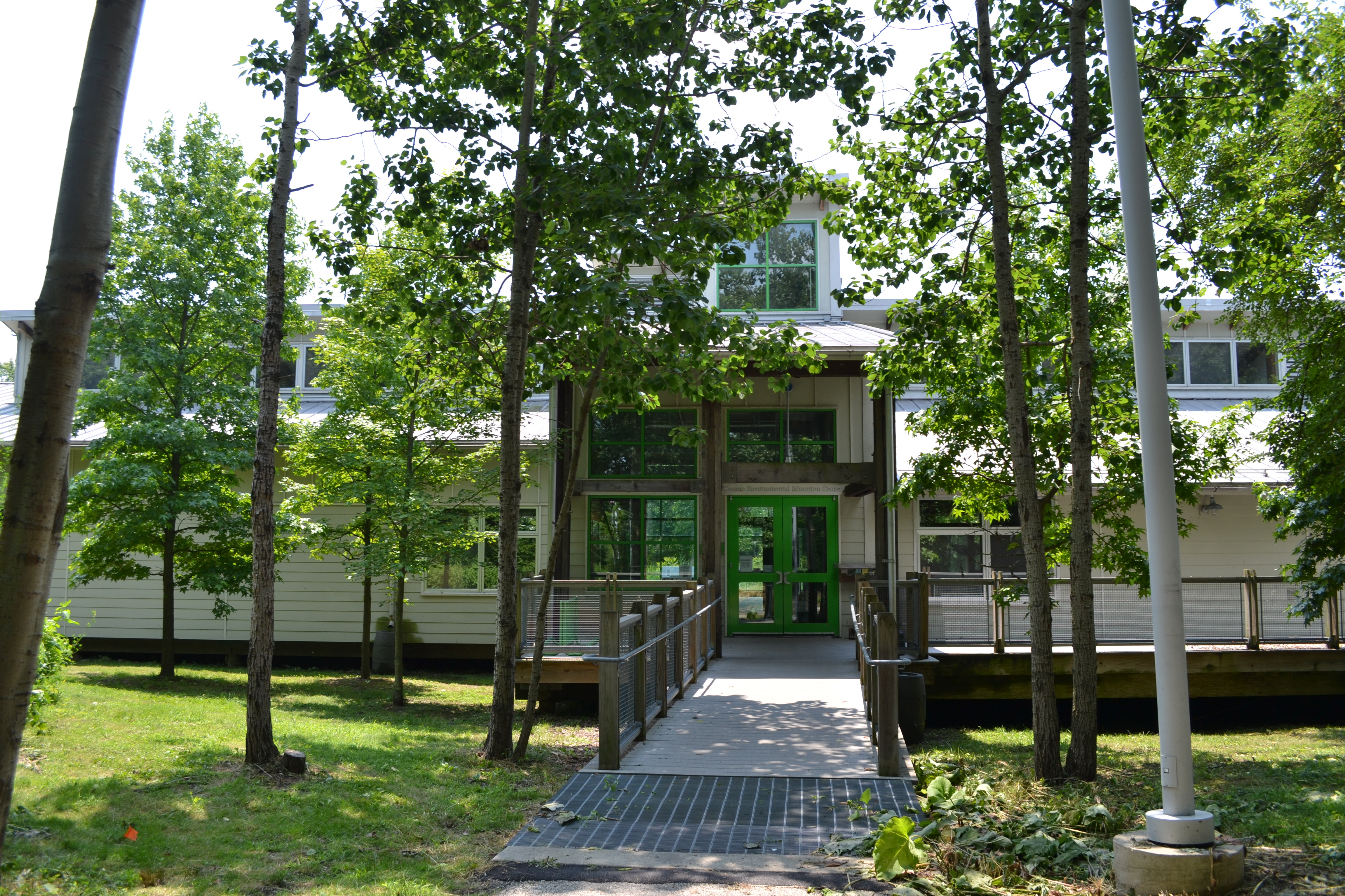The new Cusano Environmental Education Center, built in 2001, educates the public on the refuge and green building technology 