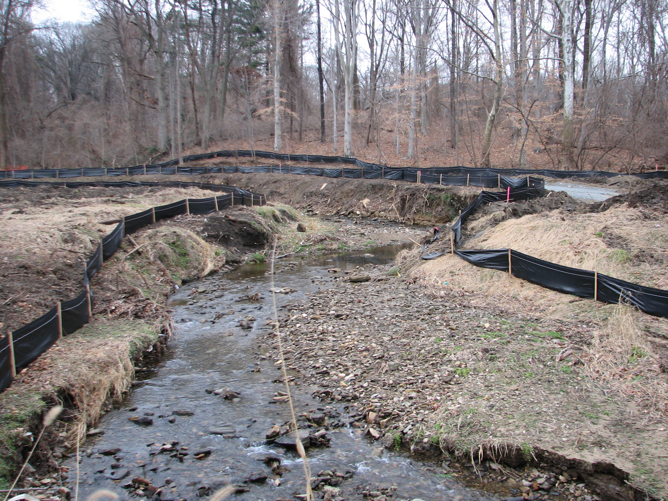 The West Branch of Indian Creek, upstream from the culvert