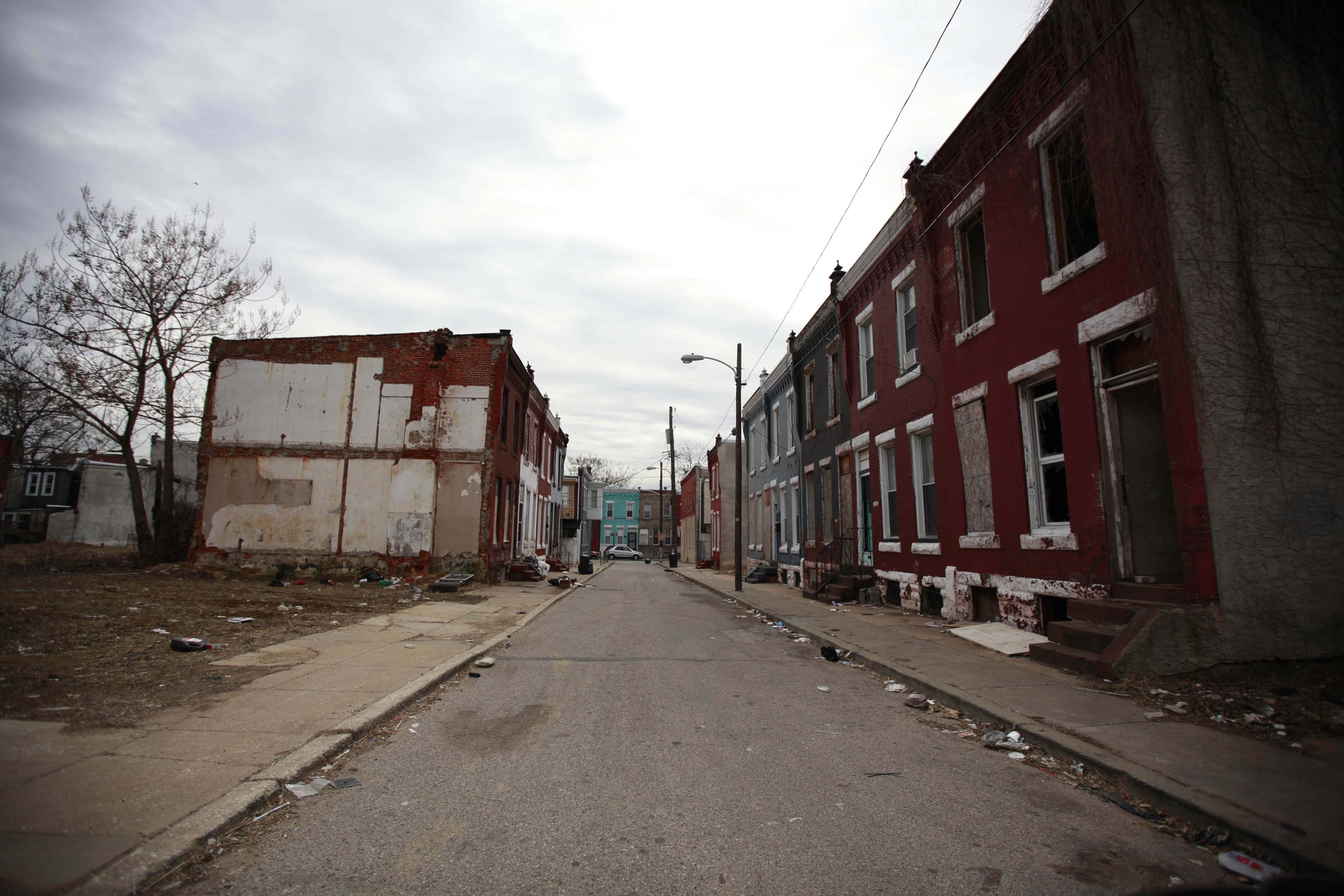 1800 block of N. Marston where GLC Group owns 15 properties and was photographed February 22, 2013. (David Swanson / Inquirer Staff Photographer)