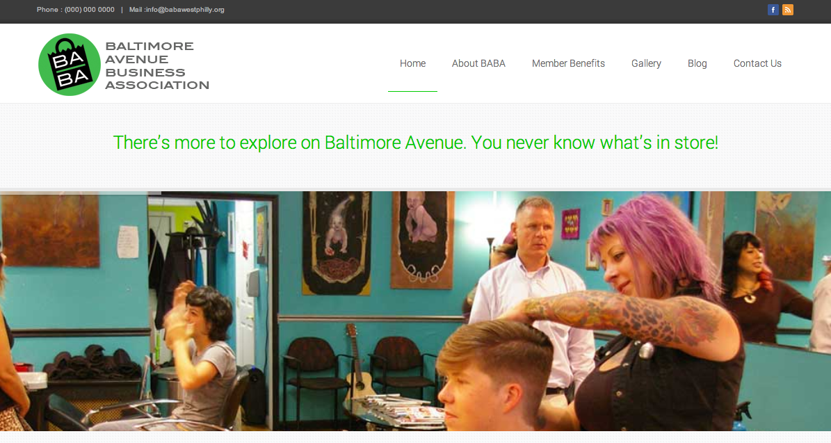 Baltimore Avenue Business Association (BABA) website