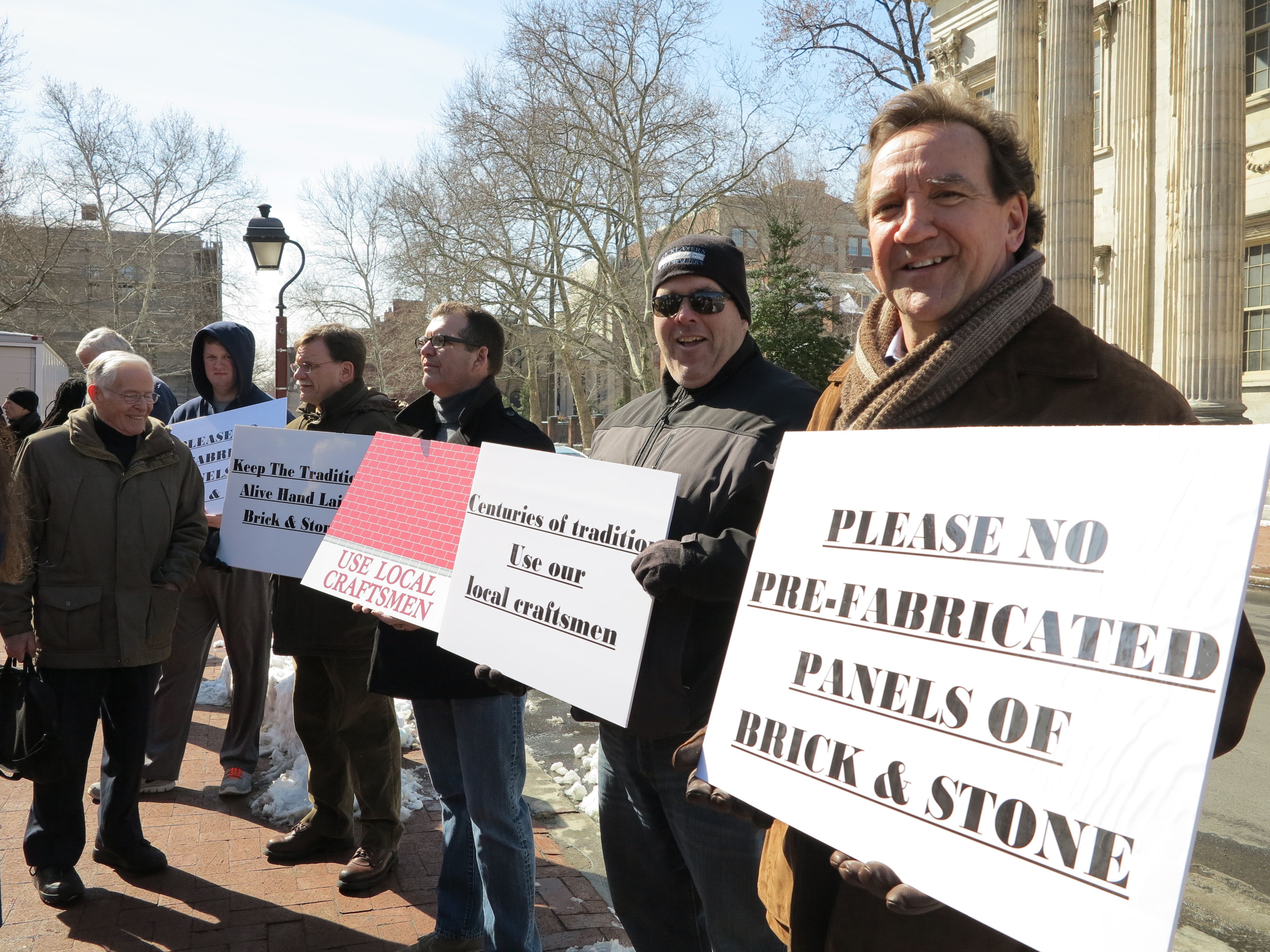 Bricklayers in protest at Museum of the American Revolution opening salvo 