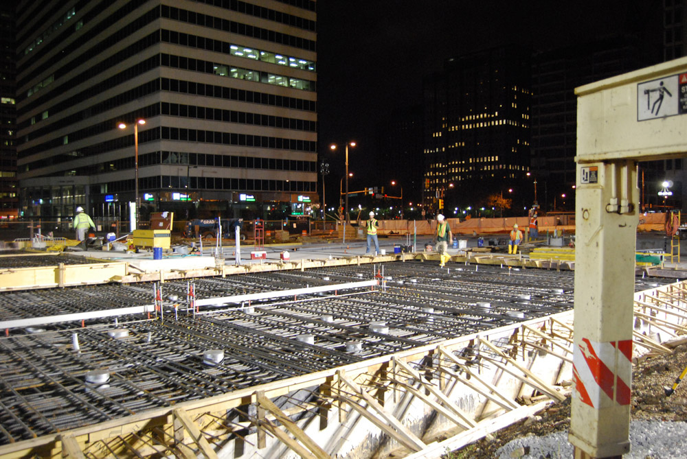 Construction on Dilworth Plaza in August 2013. Photo courtesy of Center City District Philadelphia