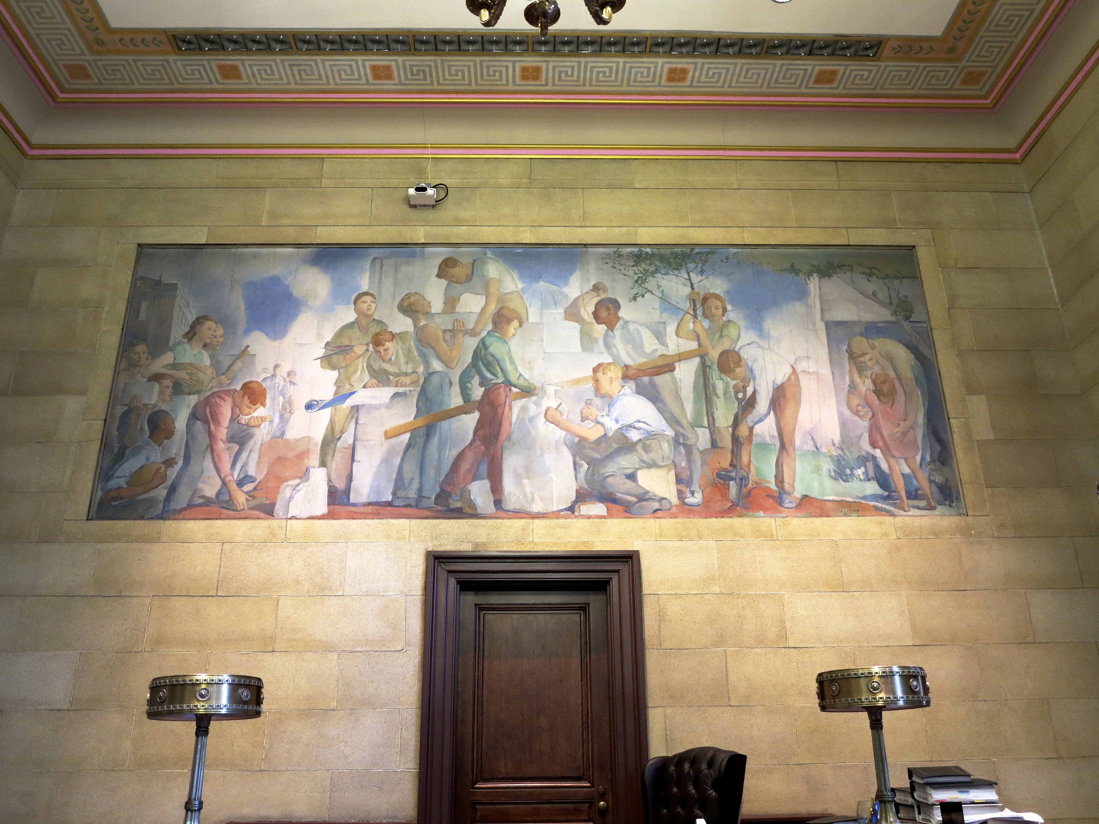 Courtoom A, Family Court. Mural by Alice Kent Stoddard