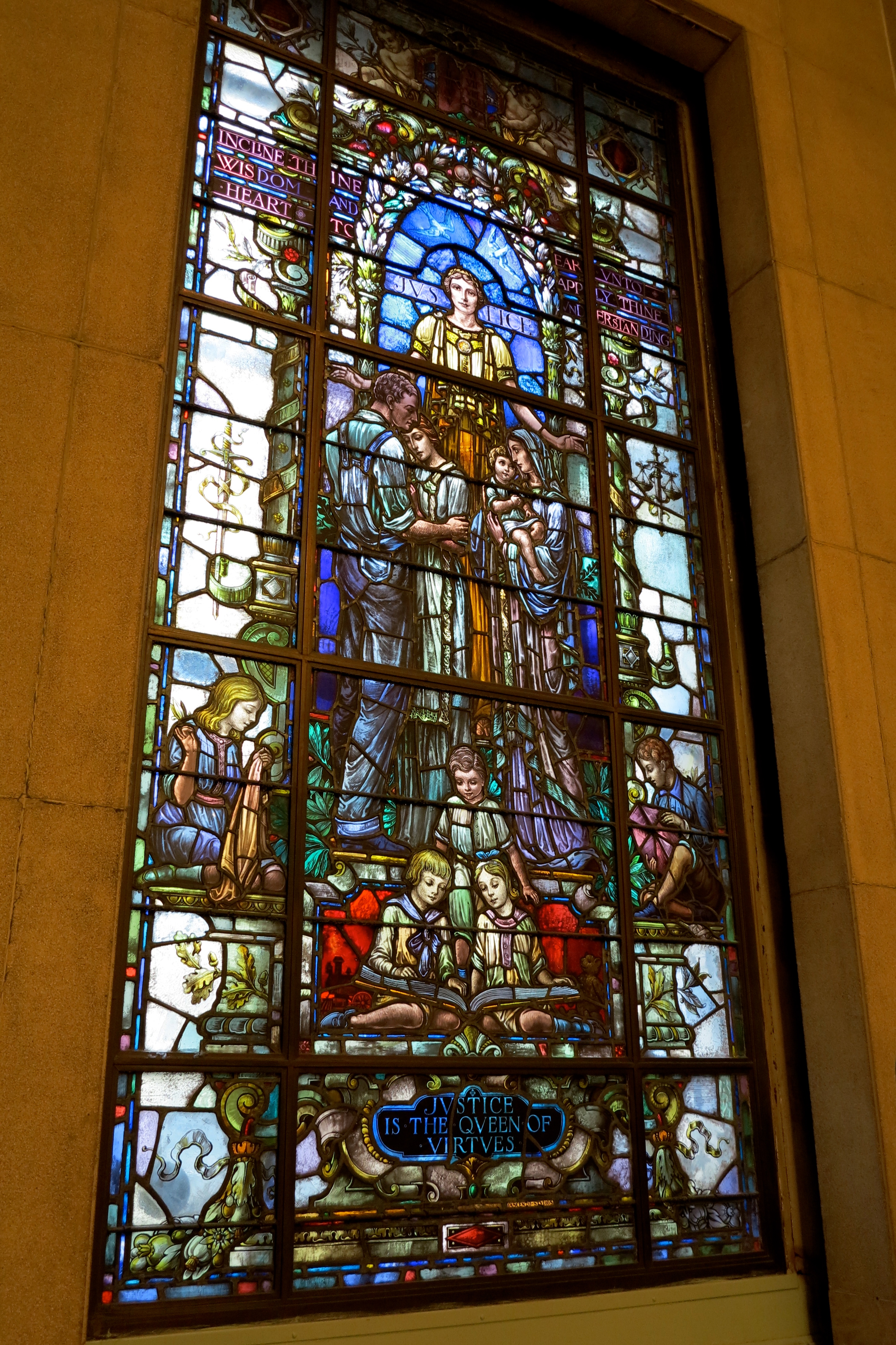 D'Acenzo Studios' Justice stained glass window, Family Court