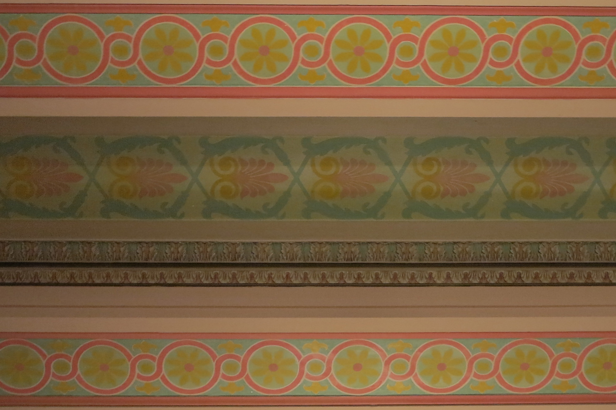 Decorative painting on beams, Family Court
