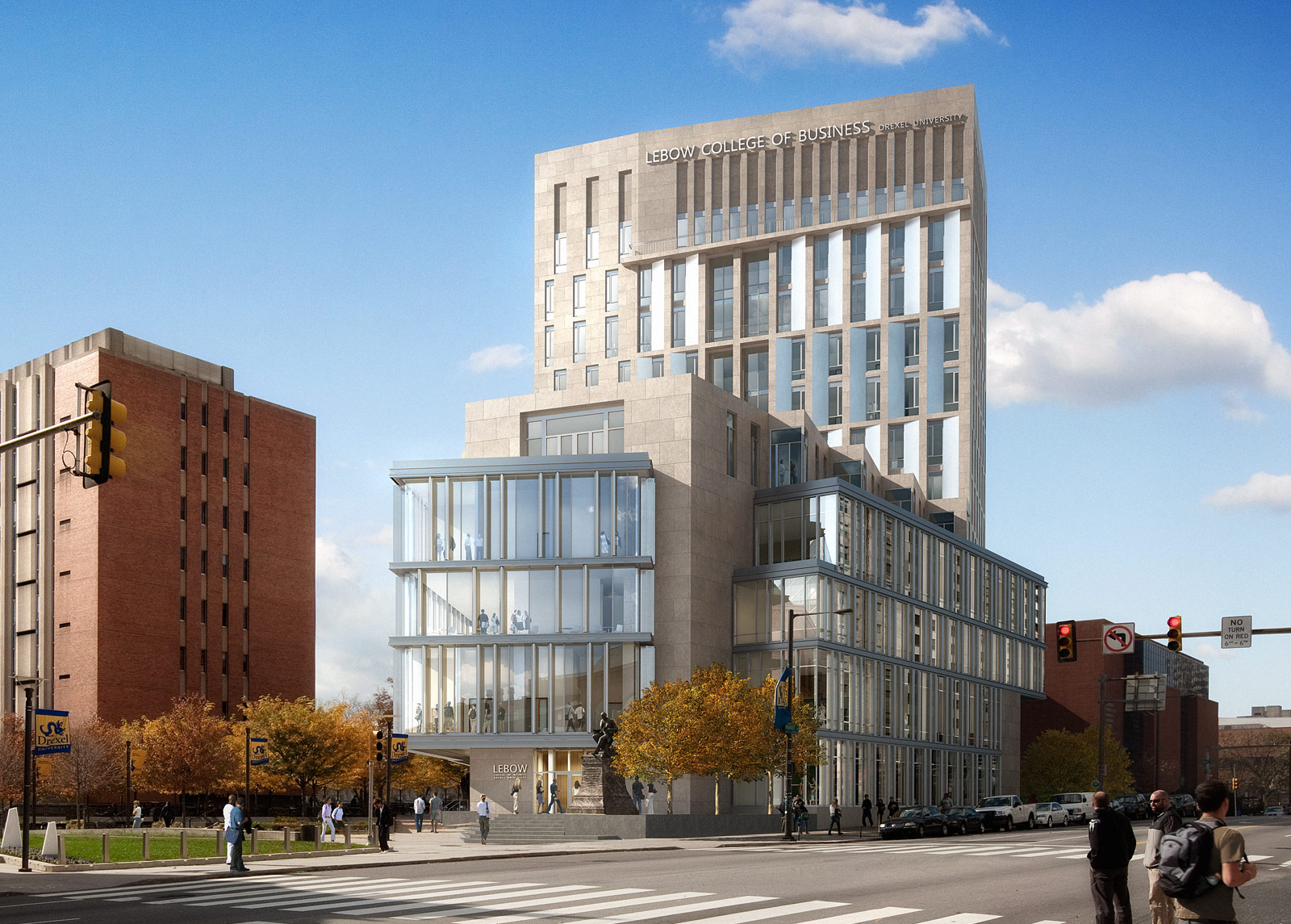 New Lebow College of Business from Market Street | Drexel University