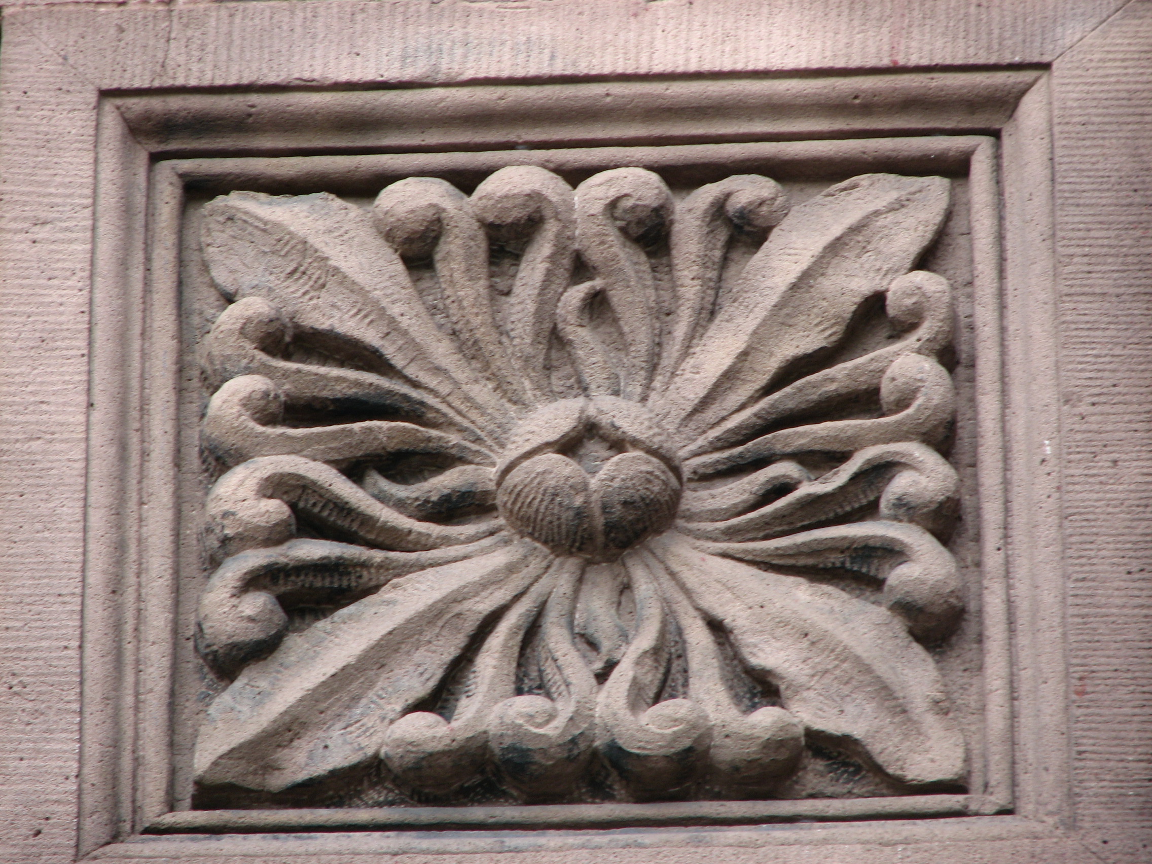 Floral designs are echoed throughout the design of the late19th century building.