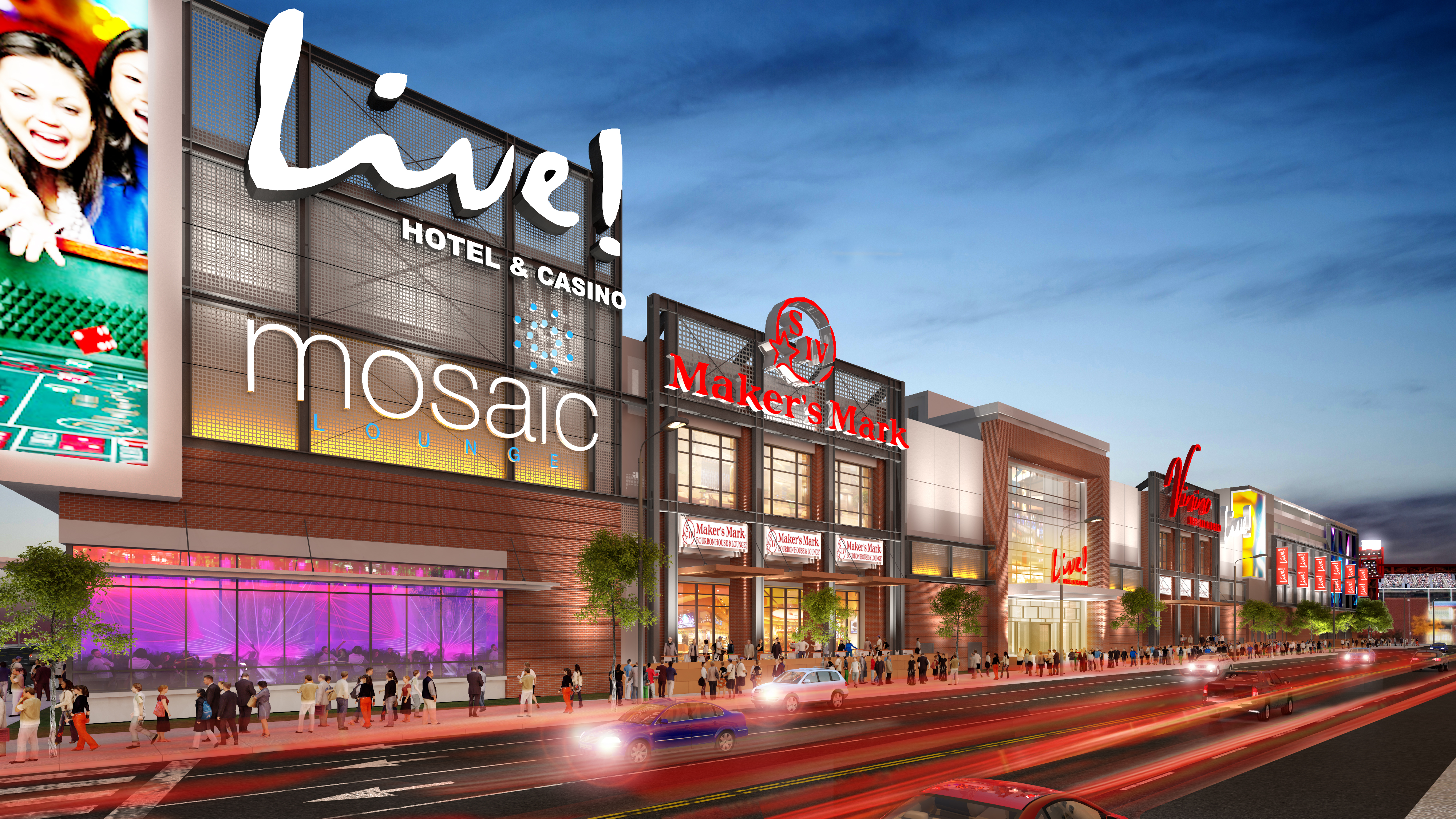 Live! Casino rendering, 10th Street perspective