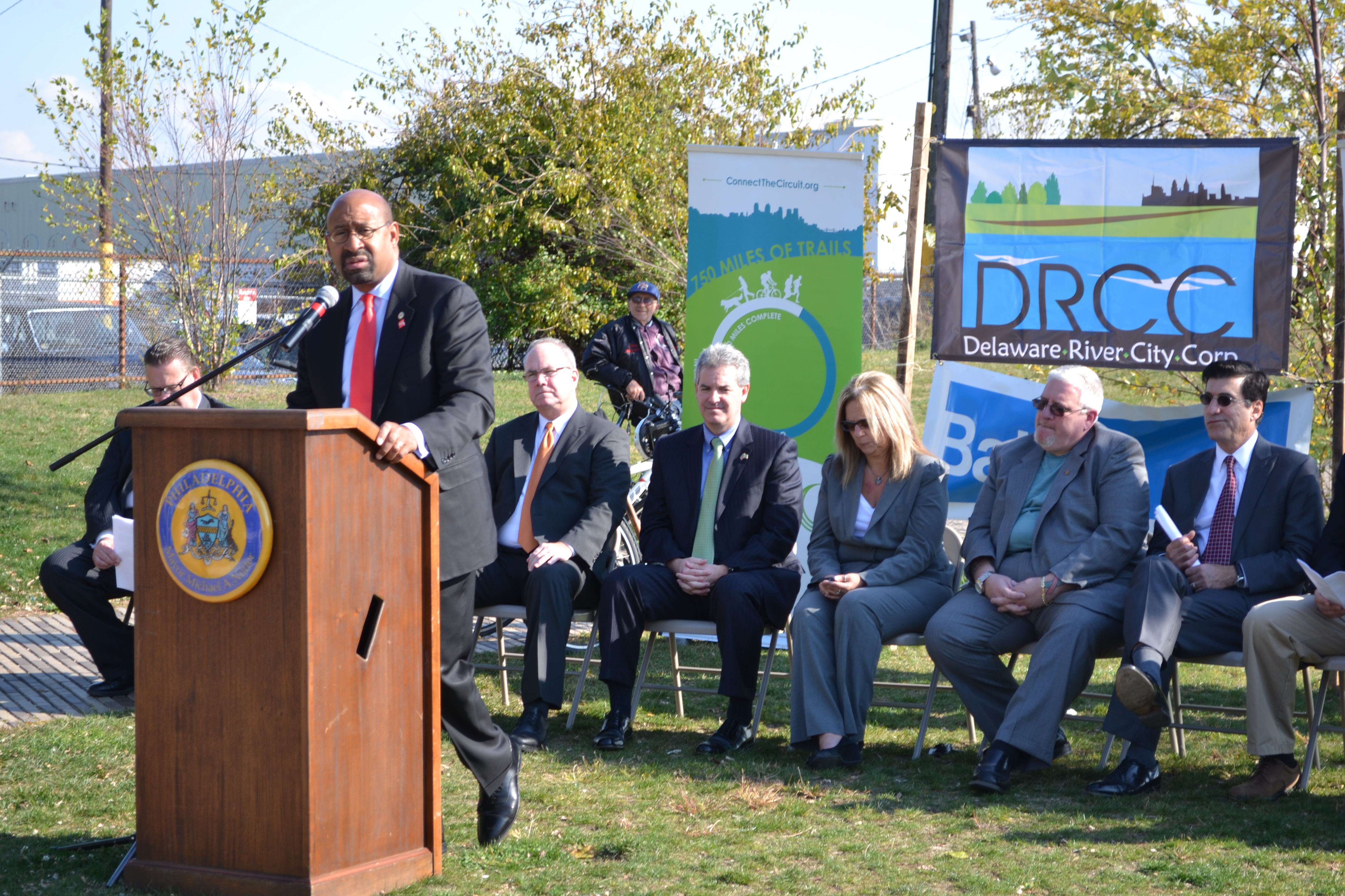 Mayor Nutter spoke at the ribbon cutting ceremony, where he also accepted a $200,000 EPA grant