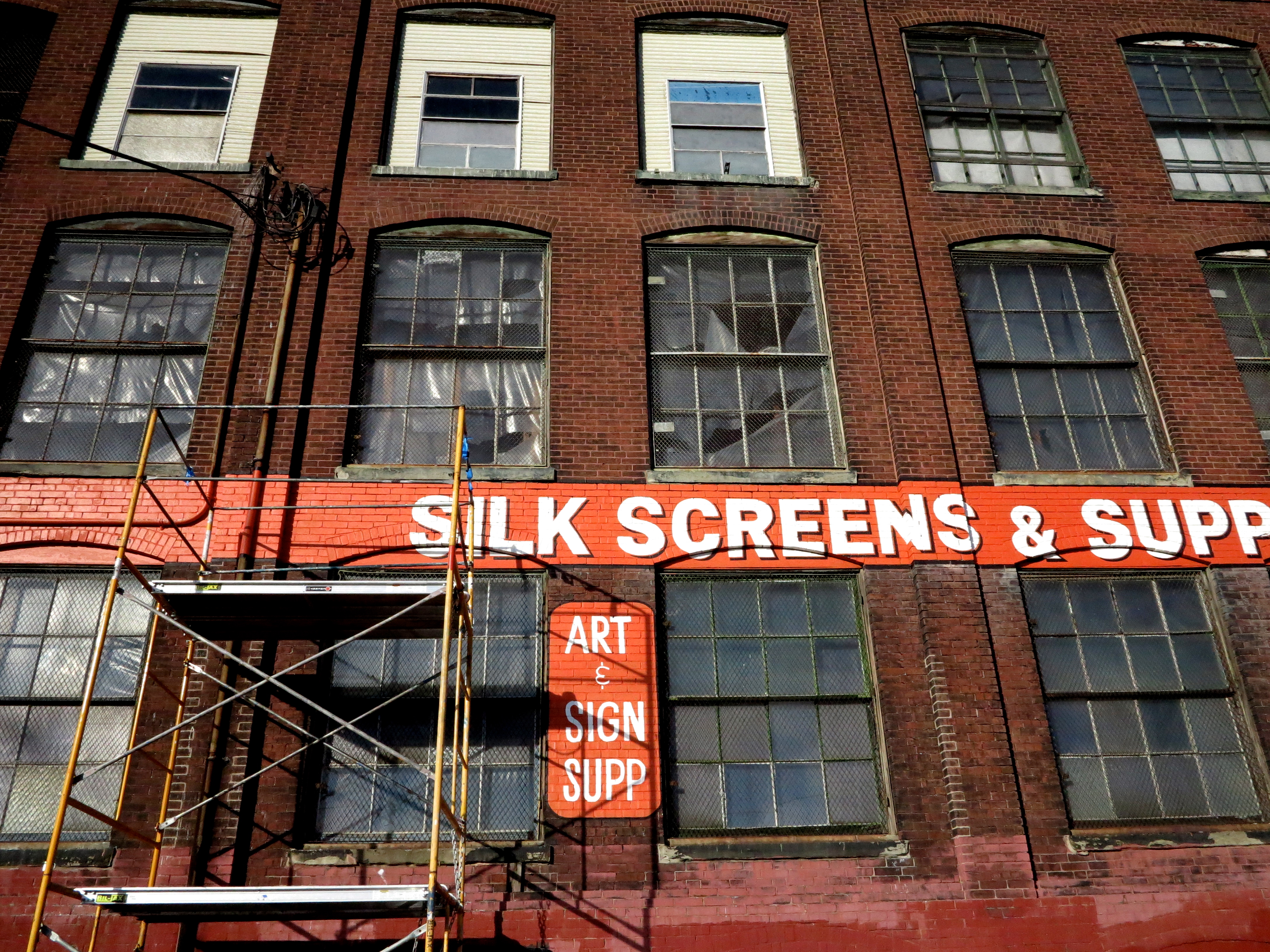 Photo Process Screen Manufacturing Co - during sign repainting, November 2013