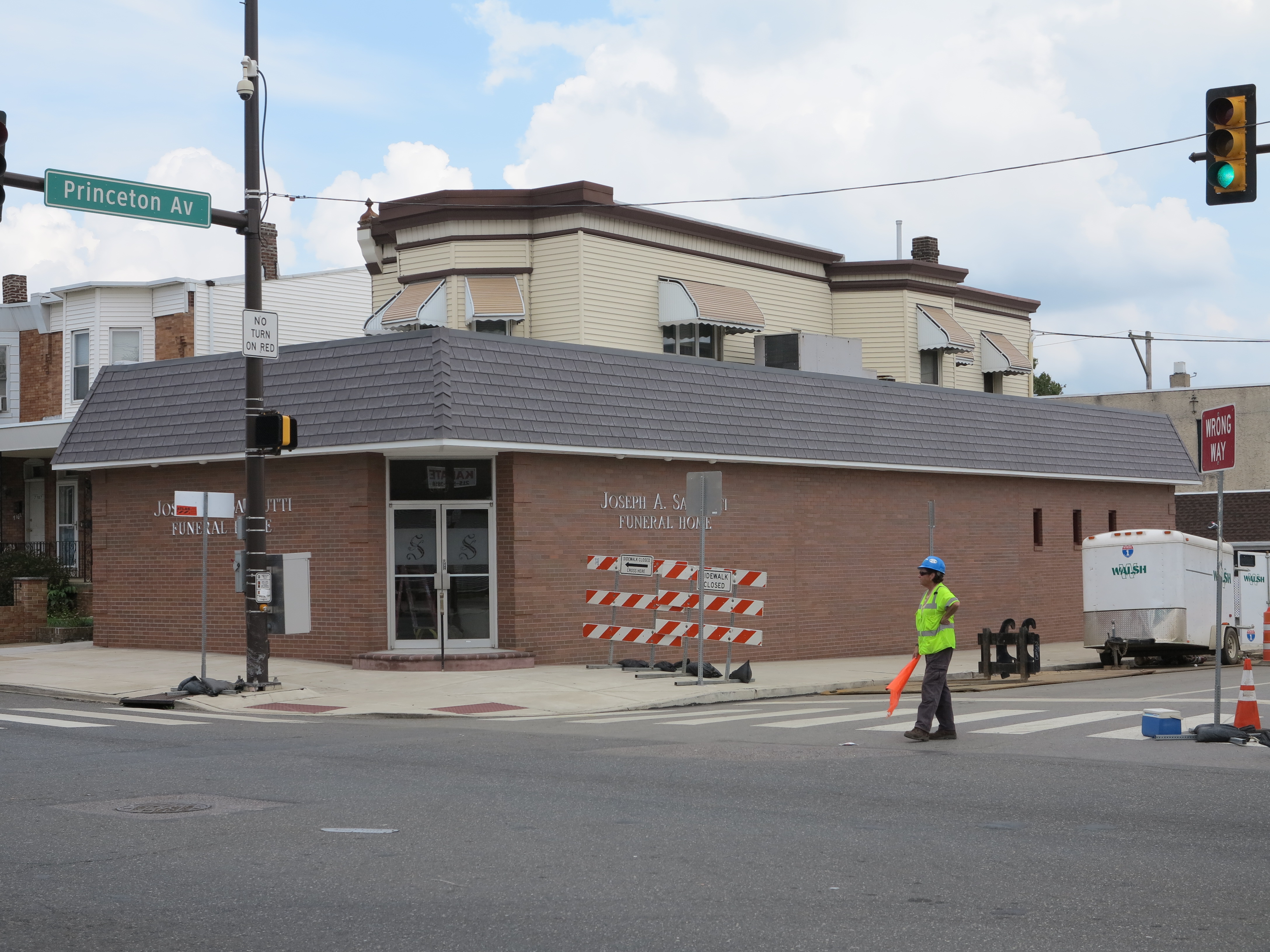 Sannutti Funeral Home went from stucco to brick in the last year.